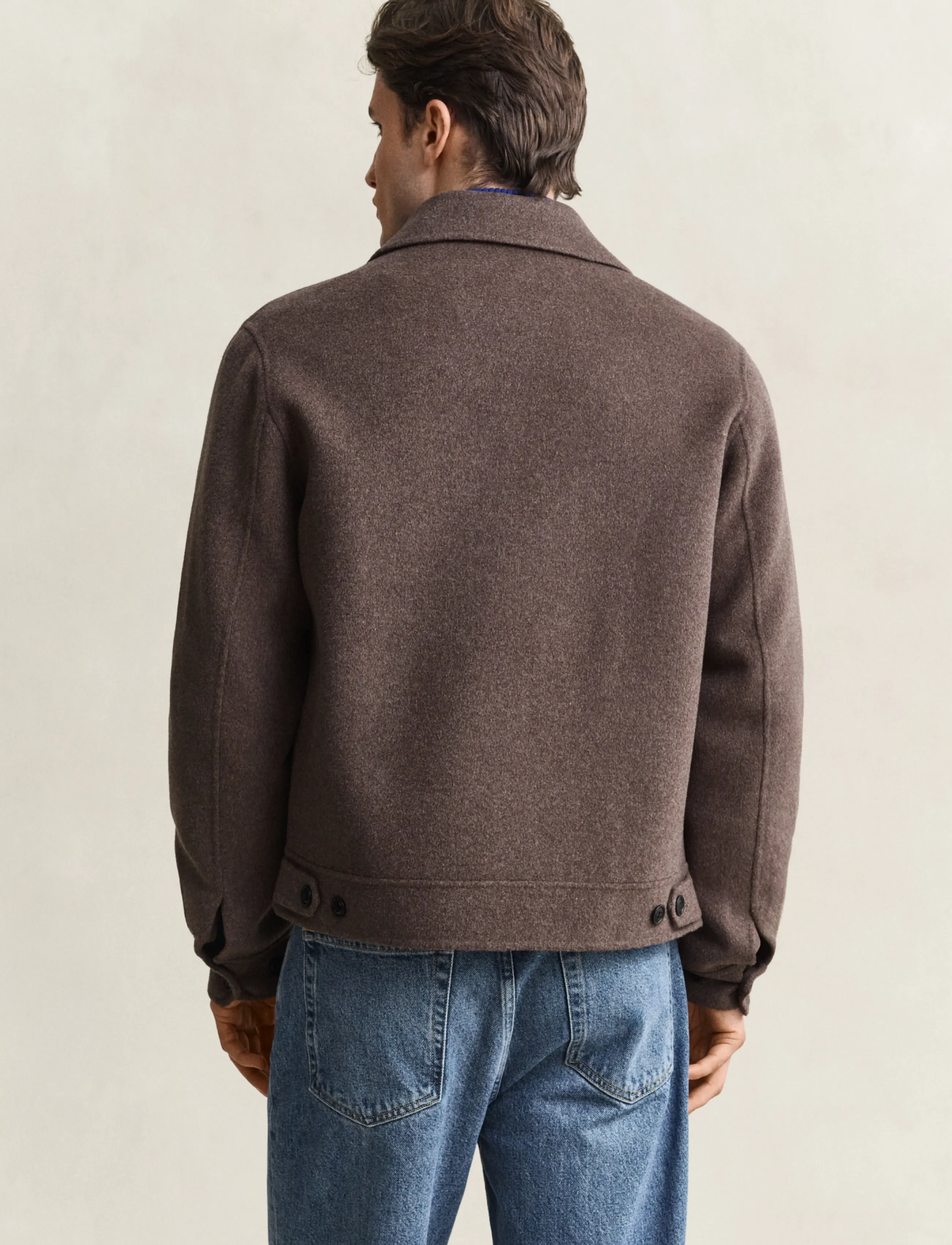 Gant - Handstitched Jacket - uldjakker - shadow brown - 4