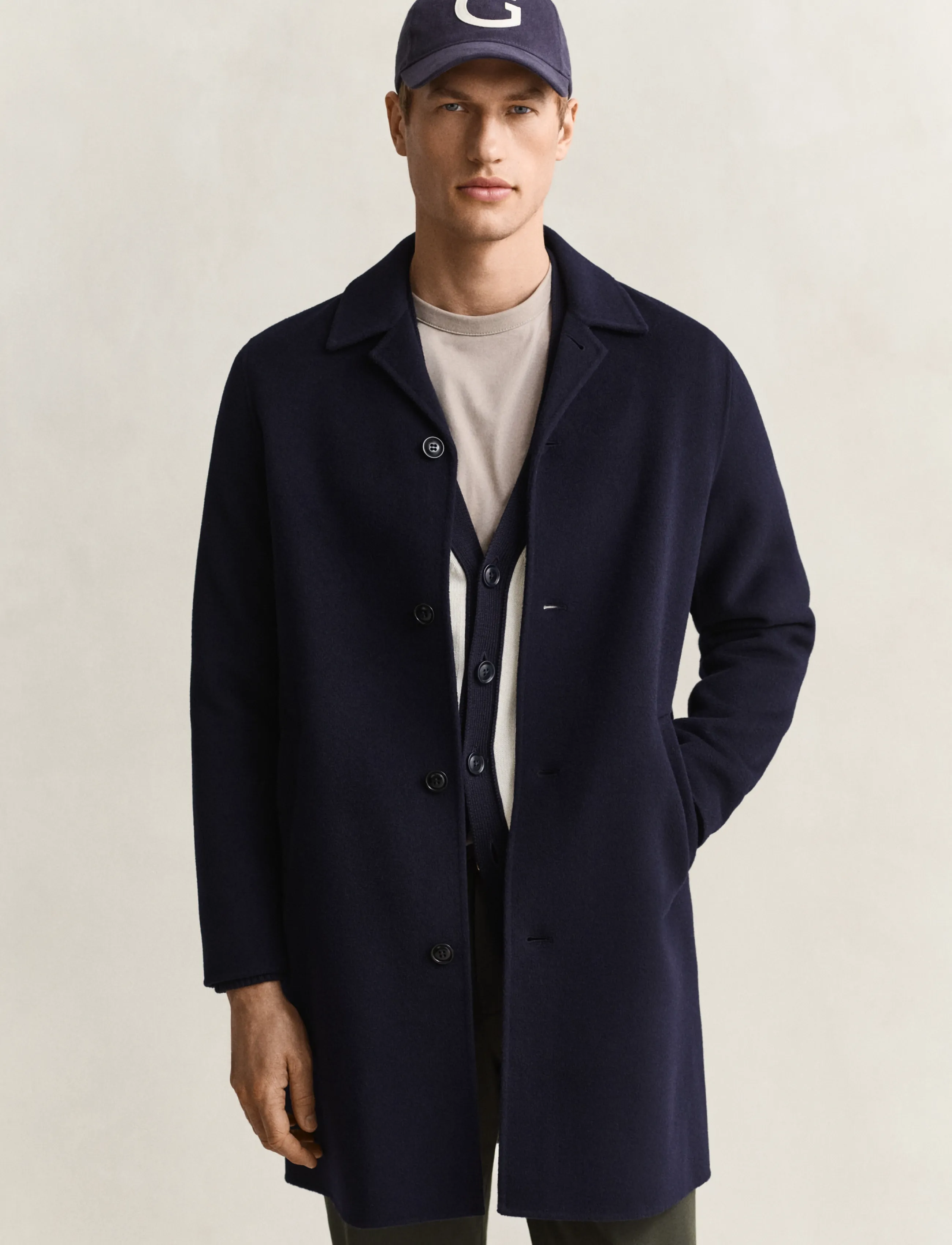 Gant HANDSTITCHED TOP COAT - Overtøj - EVENING BLUE / navy
