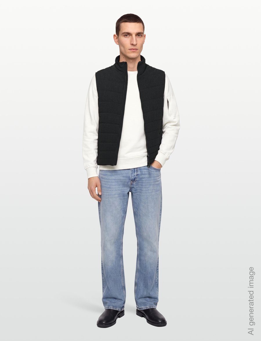 Gant - INSULATED FLANNEL VEST - västar - dusky anthracite - 0