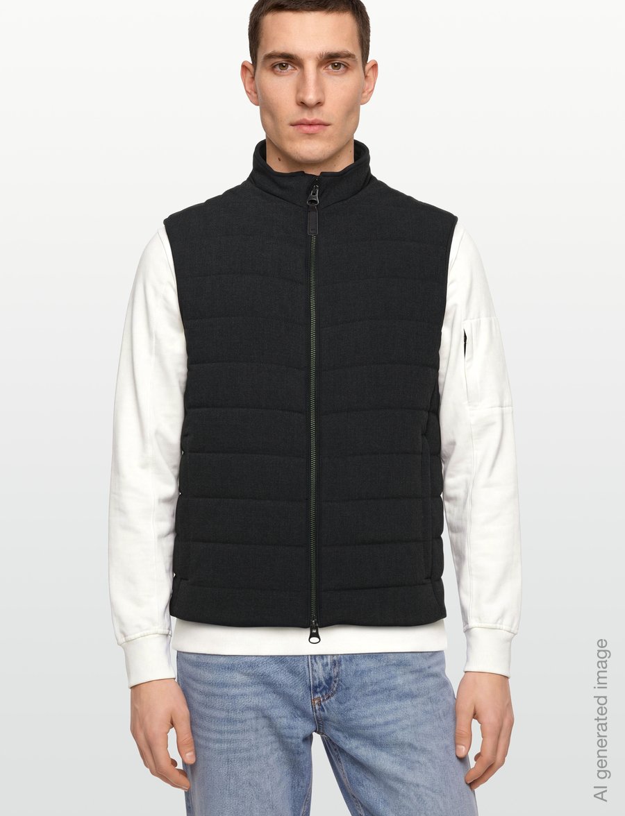 Gant - INSULATED FLANNEL VEST - västar - dusky anthracite - 3