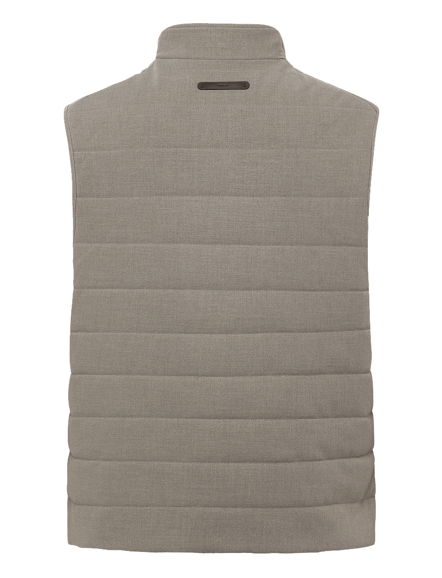 Gant - INSULATED FLANNEL VEST - västar - mist taupe - 1