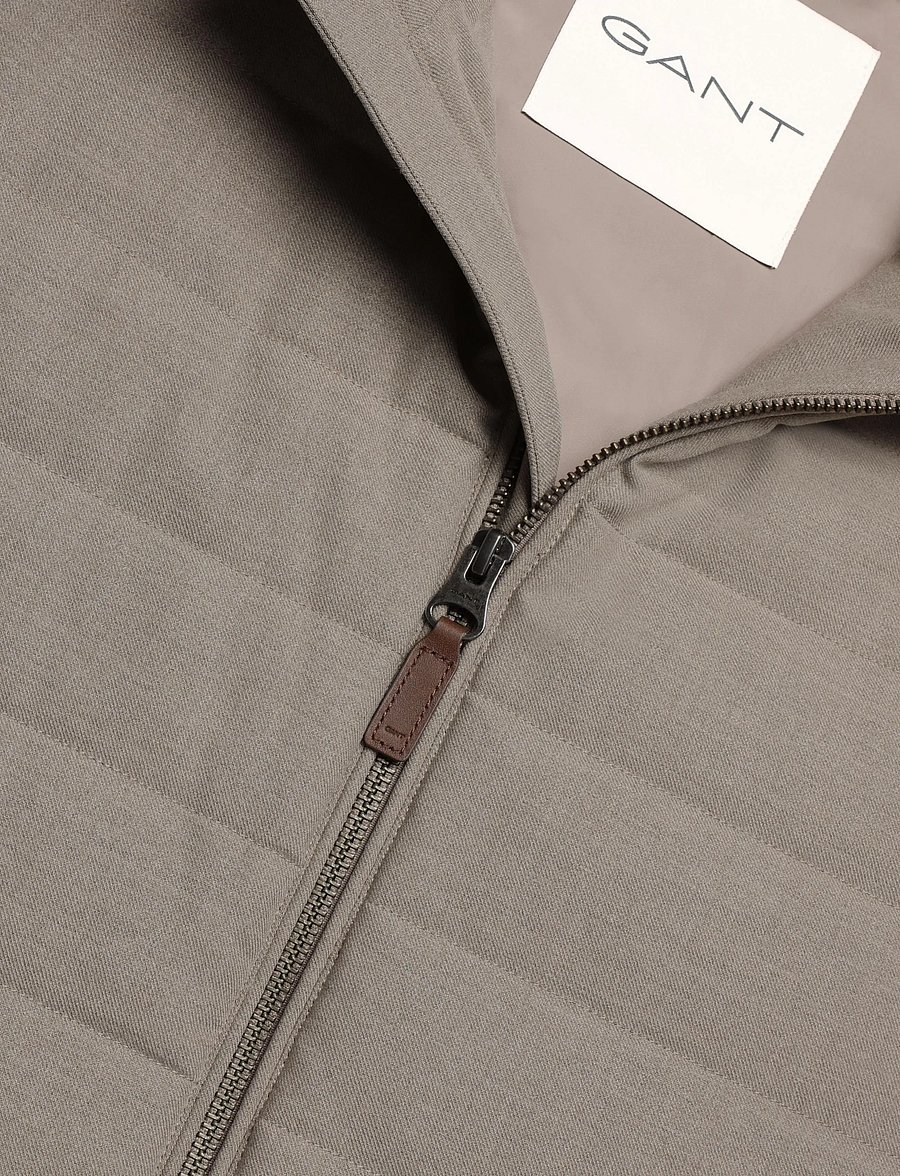 Gant - INSULATED FLANNEL VEST - västar - mist taupe - 2
