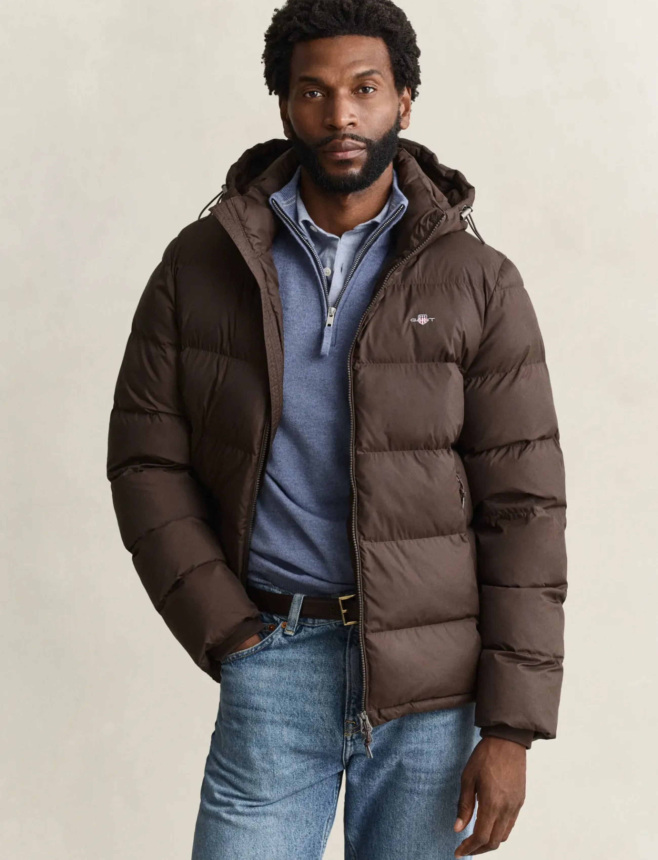 Gant ACTIVE CLOUD JACKET - Kleidung - BLACK BROWN / brown