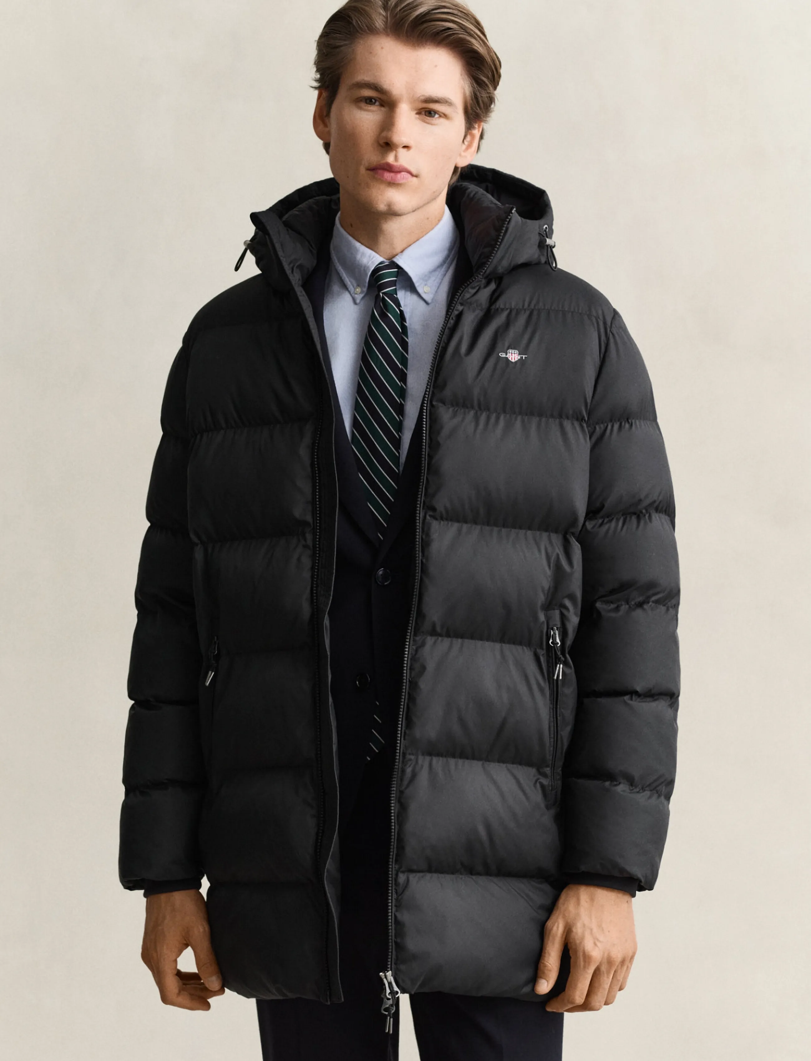 Gant ACTIVE CLOUD MID LENGTH JACKET - Winterjacken - BLACK / black