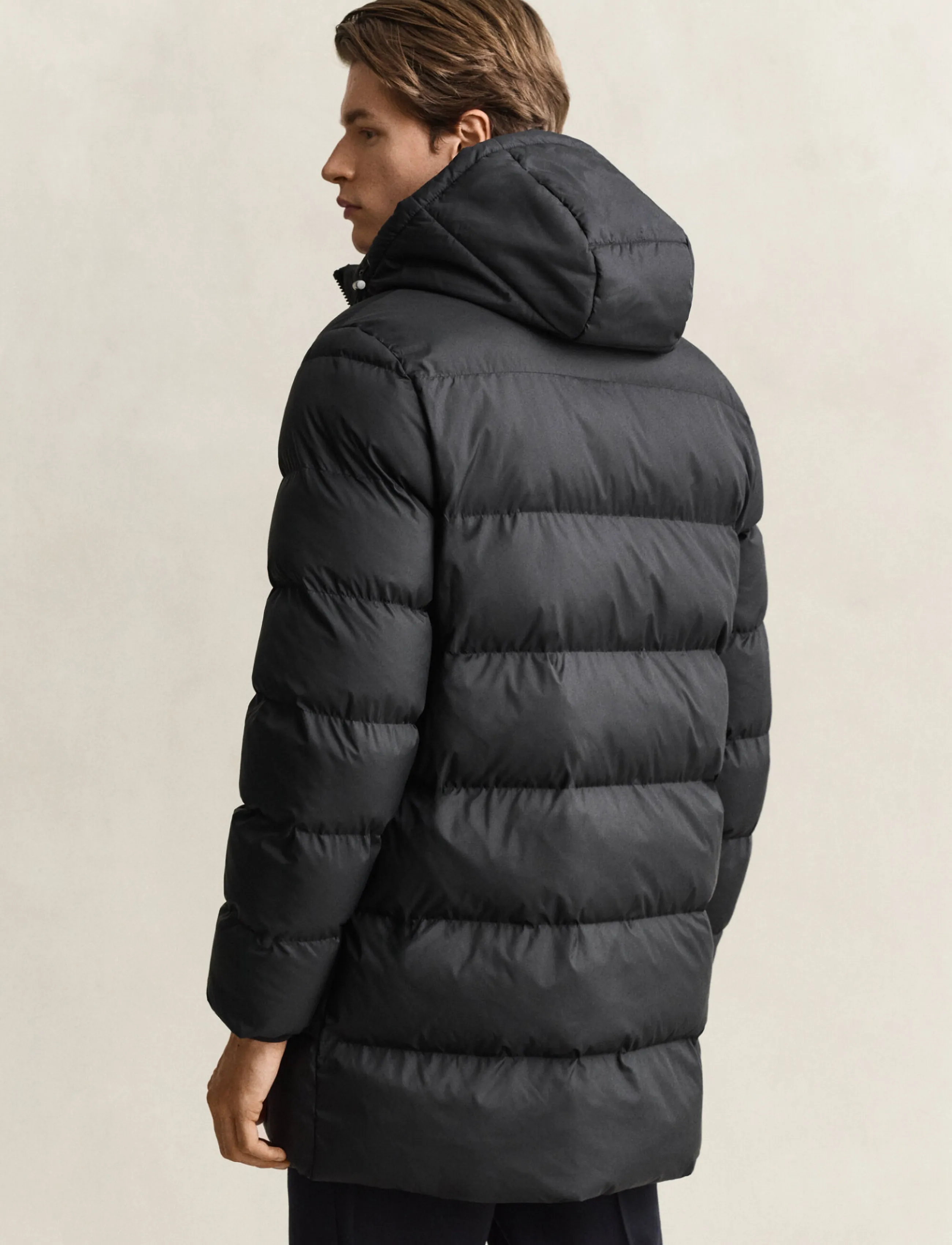 Gant - ACTIVE CLOUD MID LENGTH JACKET - gefütterte jacken - black - 2