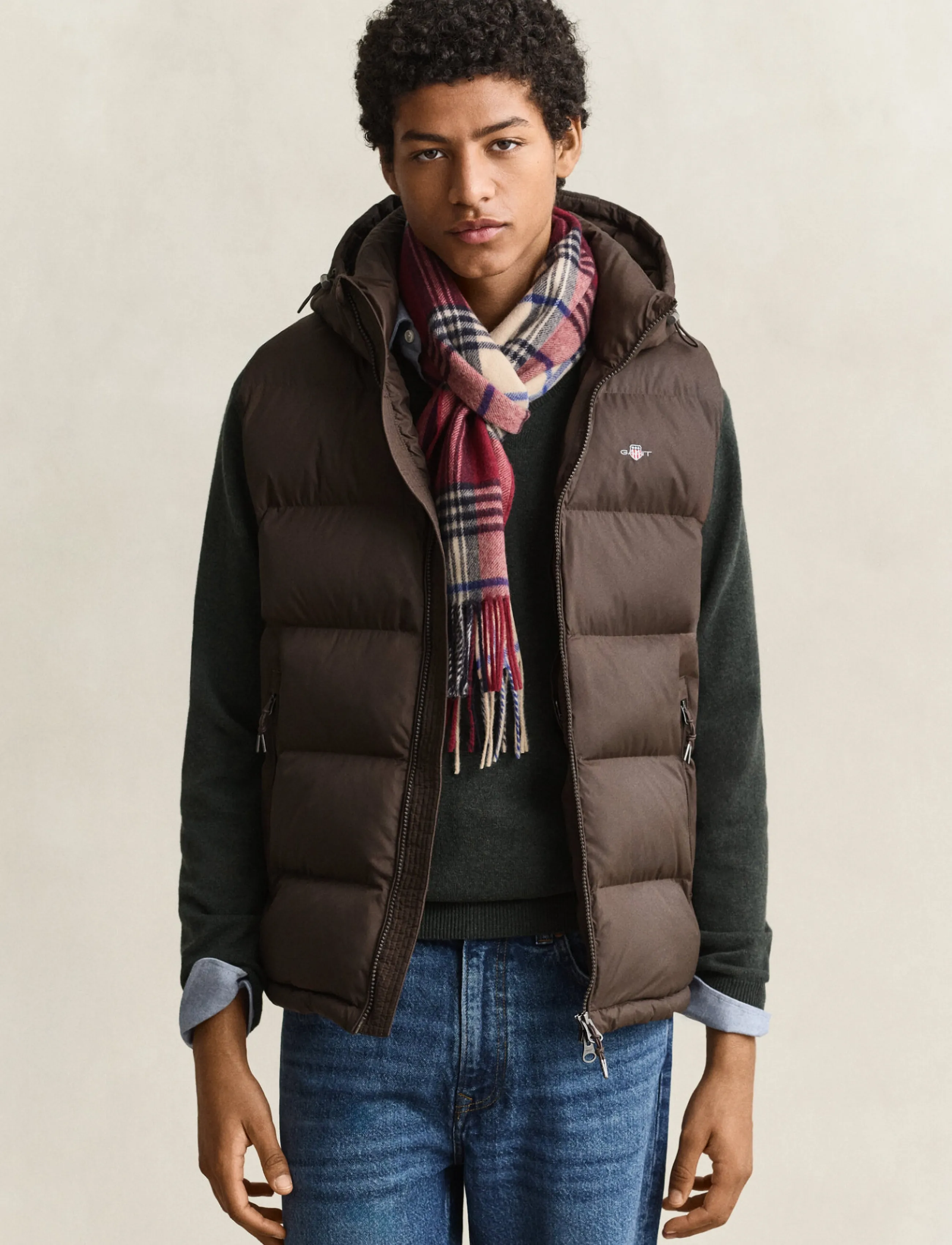 Gant ACTIVE CLOUD VEST - Nach Stil kaufen - BLACK BROWN / brown