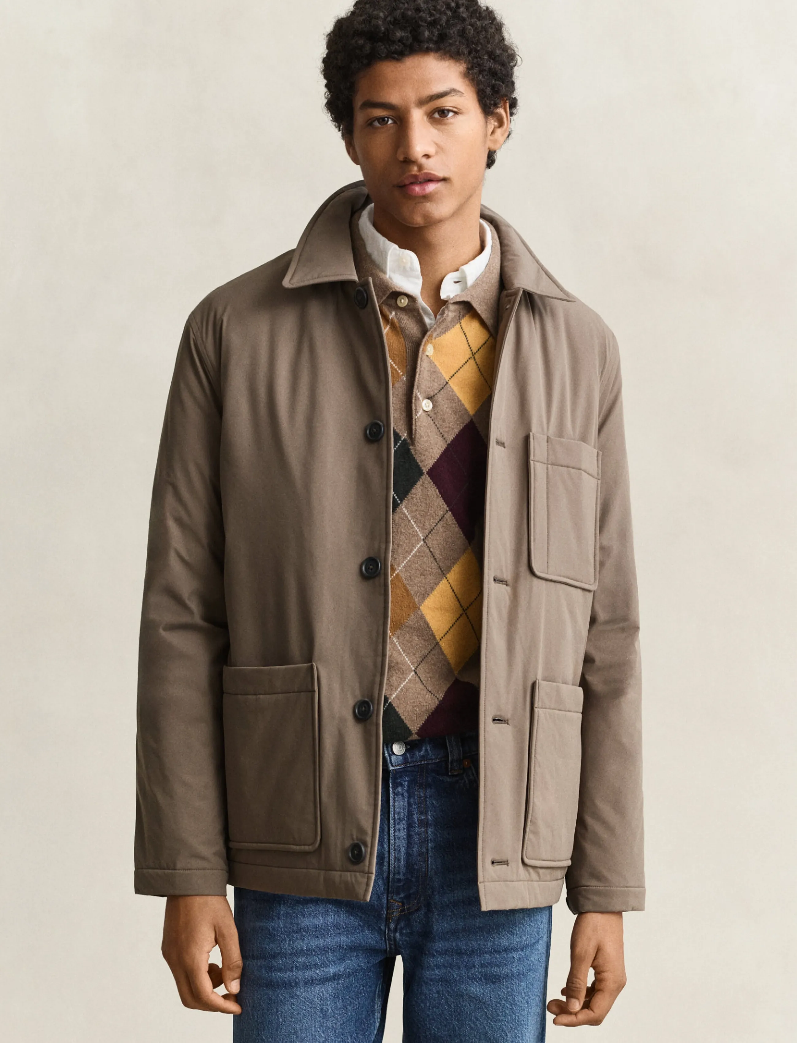Gant PADDED CHORE JACKET - Nach Stil kaufen - FADED TAUPE / khaki/green