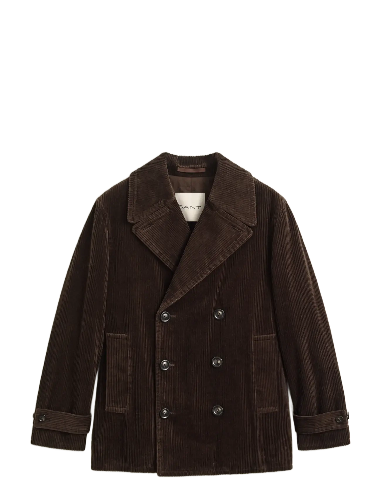 Gant CORDUROY PEACOAT - Streetstyle - BLACK BROWN / brown