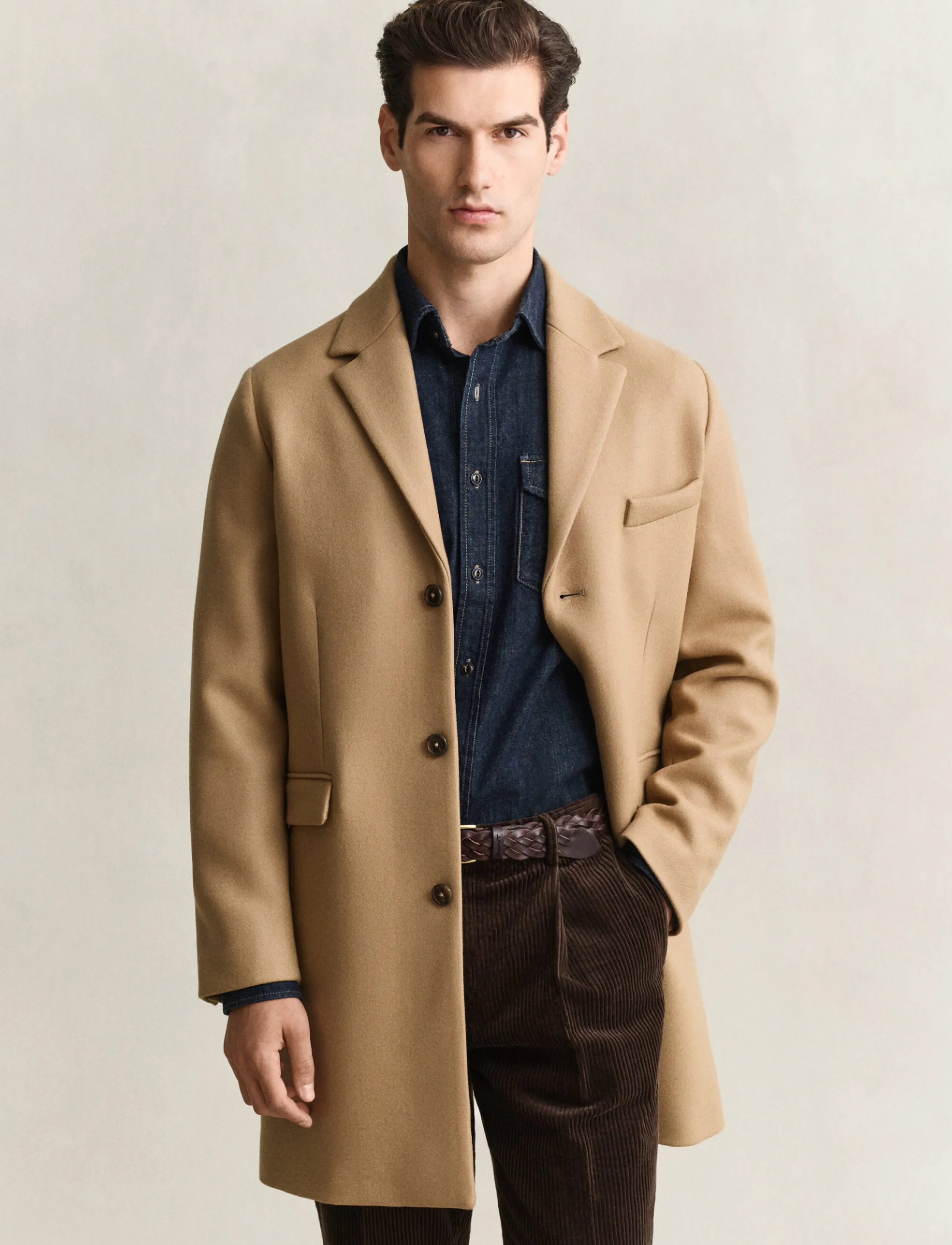 Gant CLASSIC WOOL COAT - Nach Stil kaufen - LIGHT TAUPE / beige