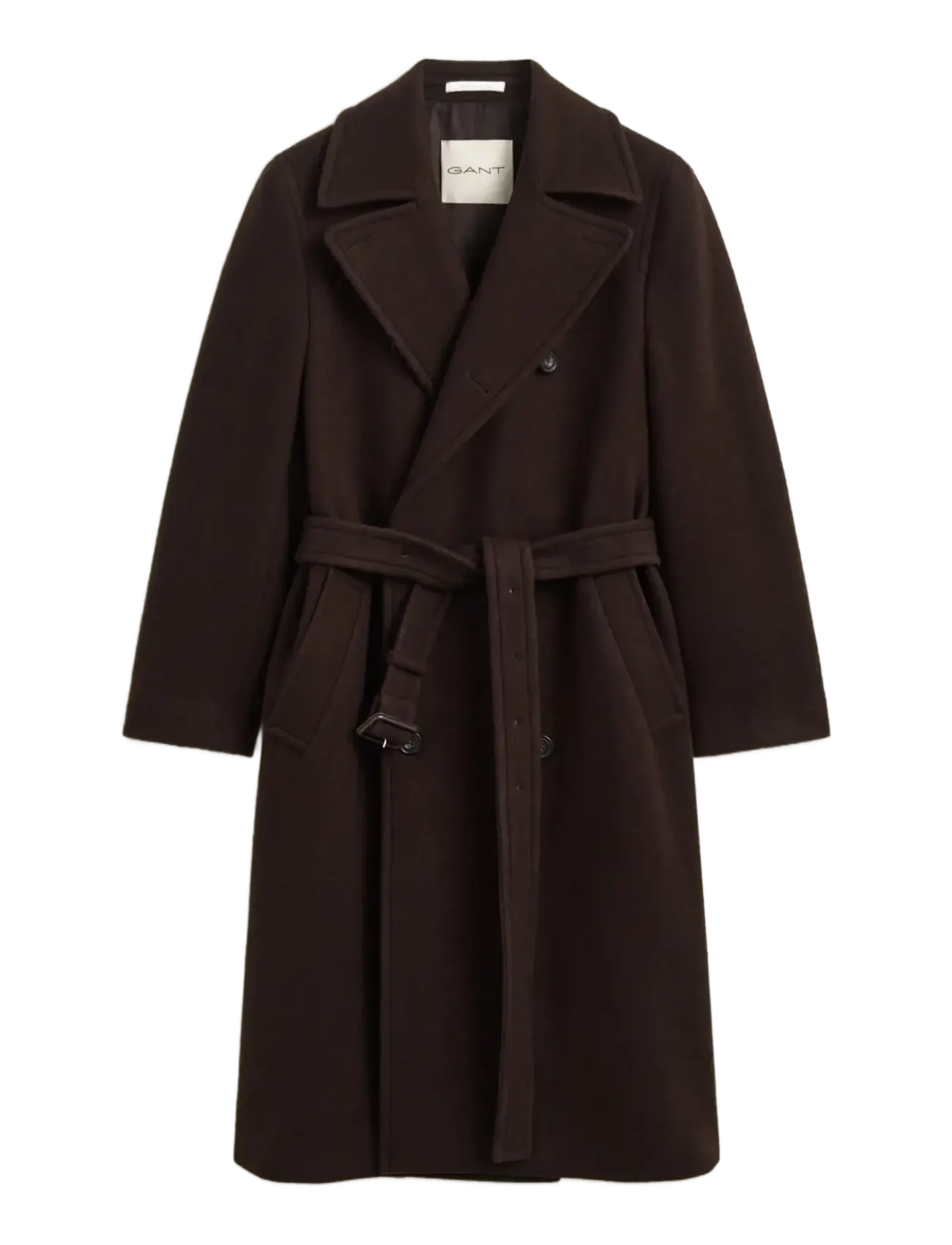 Gant UNIFORM BELTED COAT - Shop efter anledning - BLACK BROWN / brown
