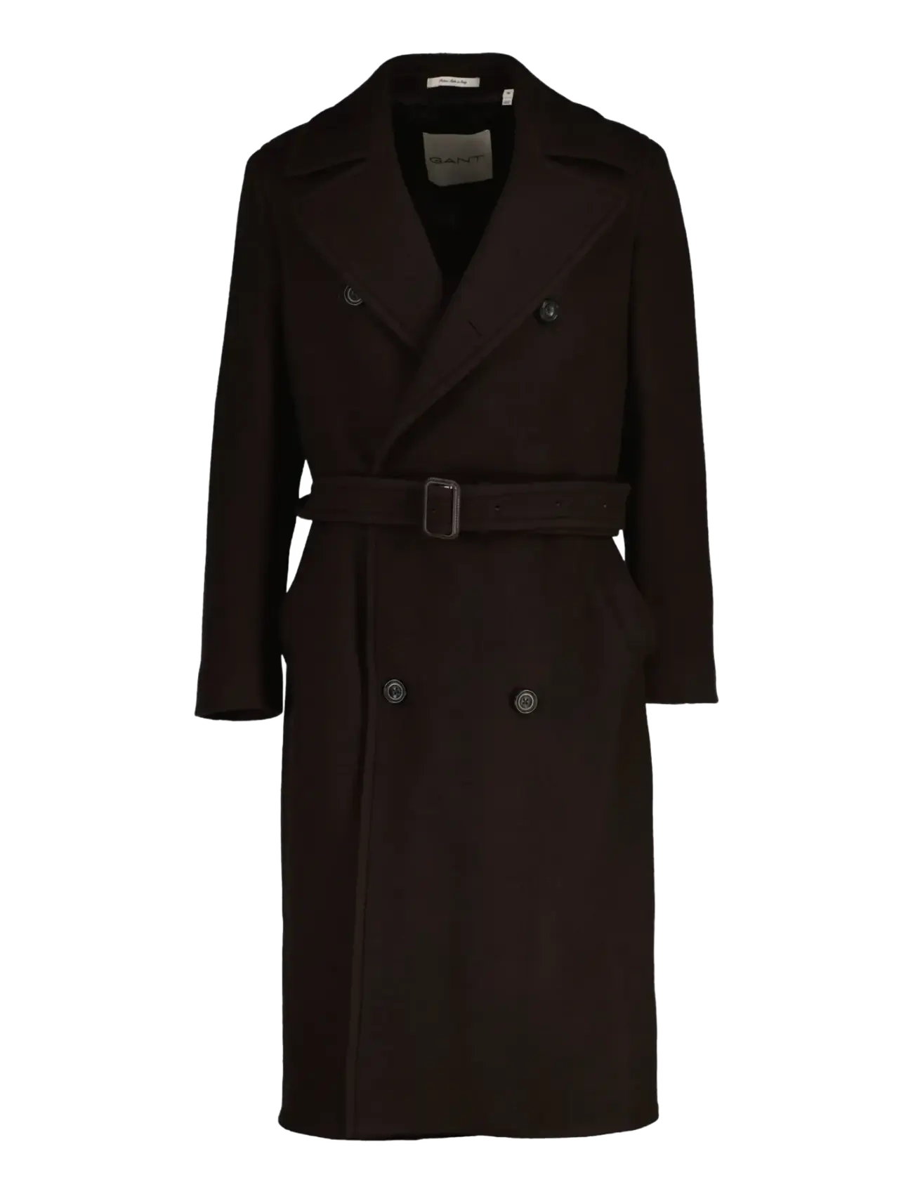 Gant UNIFORM BELTED COAT - Ytterkläder - BLACK BROWN / brown