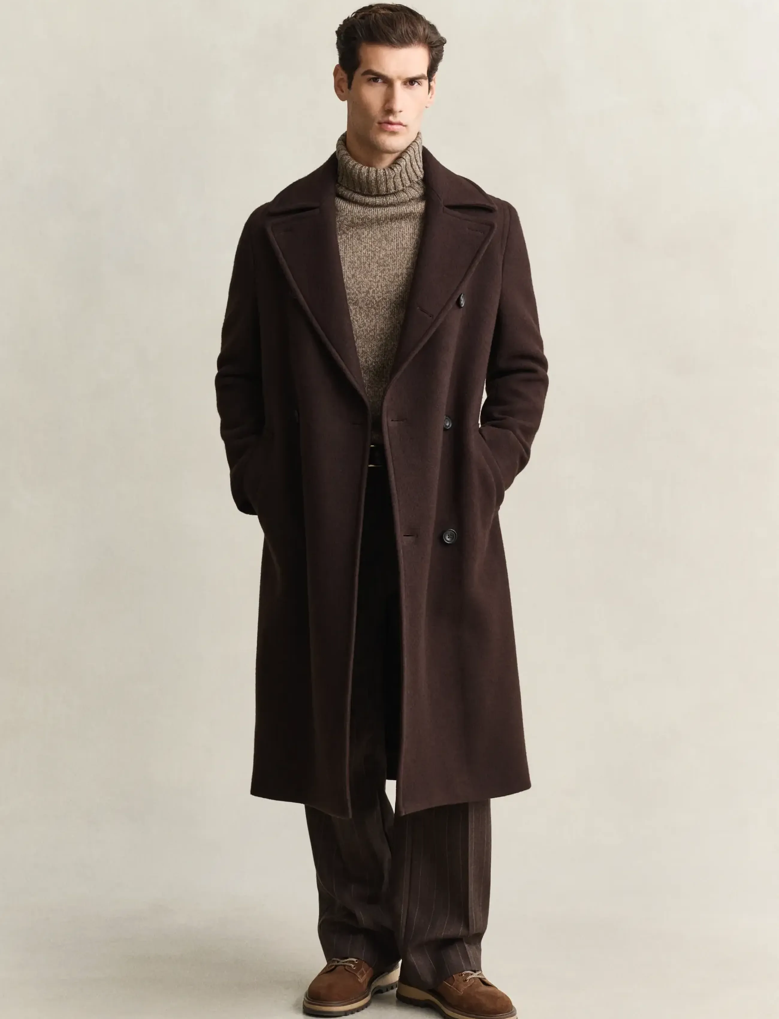 Gant UNIFORM BELTED COAT - Osta stiili järgi - BLACK BROWN / brown