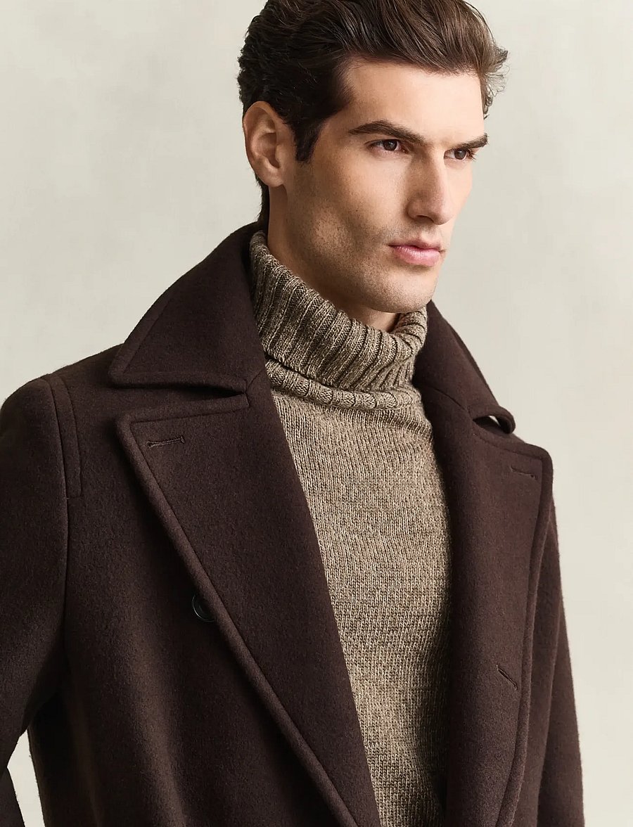 Gant - UNIFORM BELTED COAT - winterjacken - black brown - 3