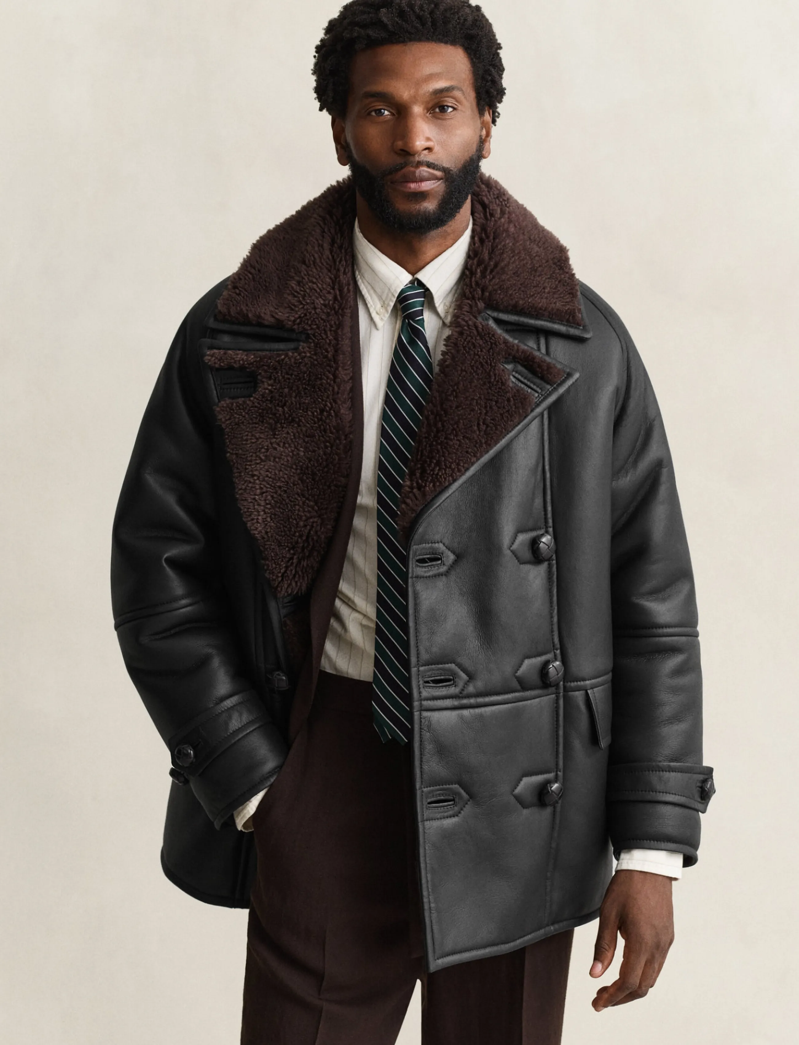 Gant SHEARLING PEACOAT - Nach Anlass kaufen - BLACK / black