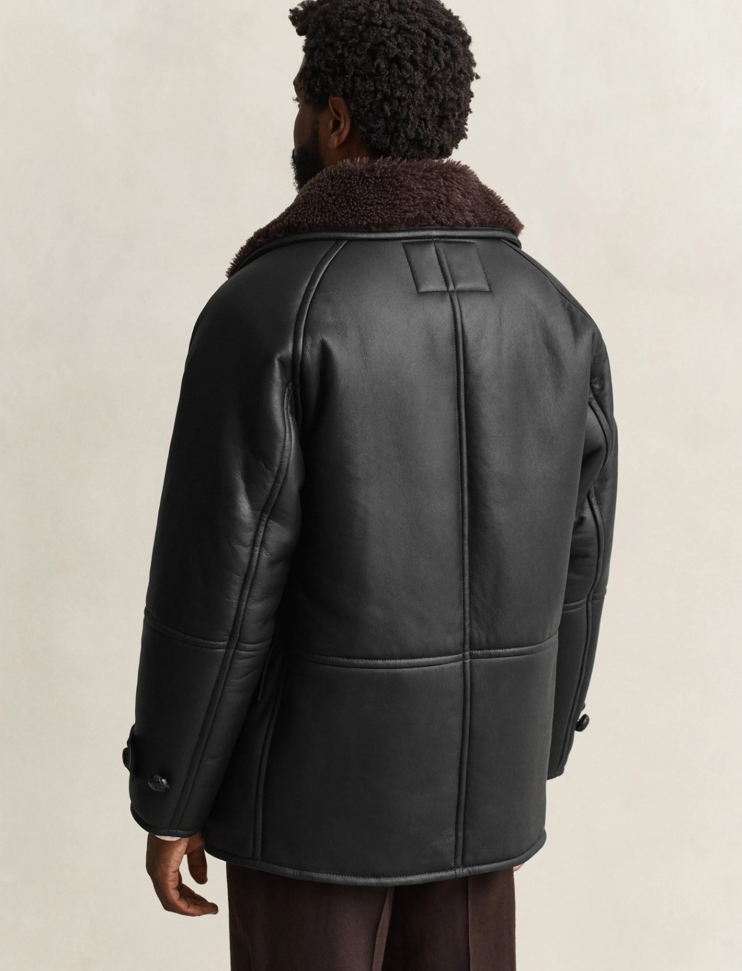Gant - SHEARLING PEACOAT - herbstjacken - black - 2