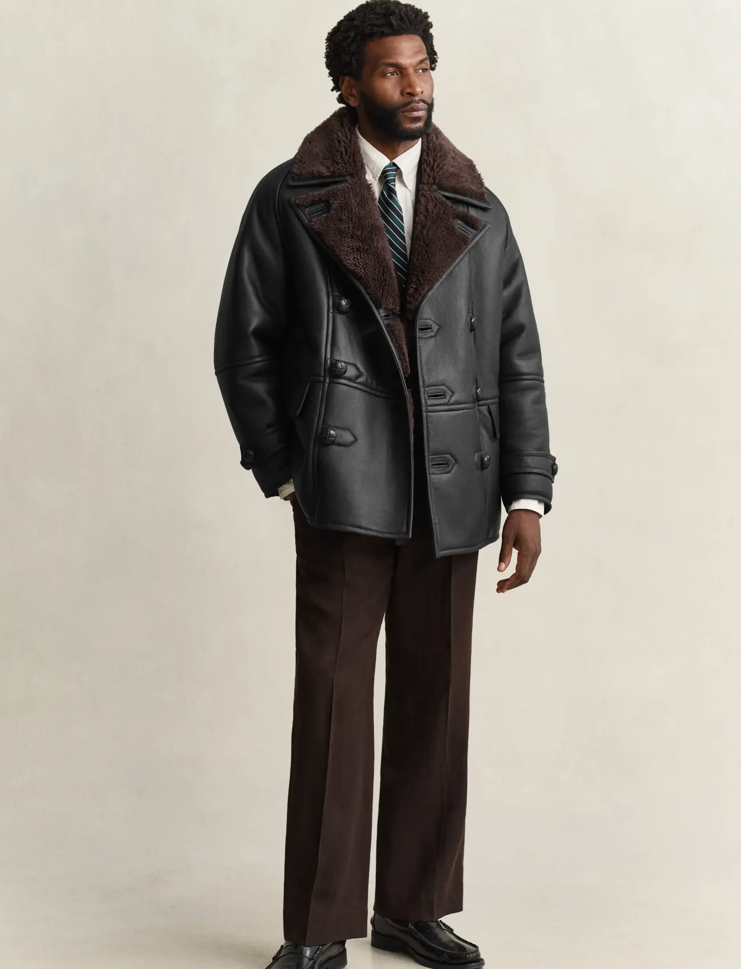 Gant - SHEARLING PEACOAT - sügisjoped - black - 3