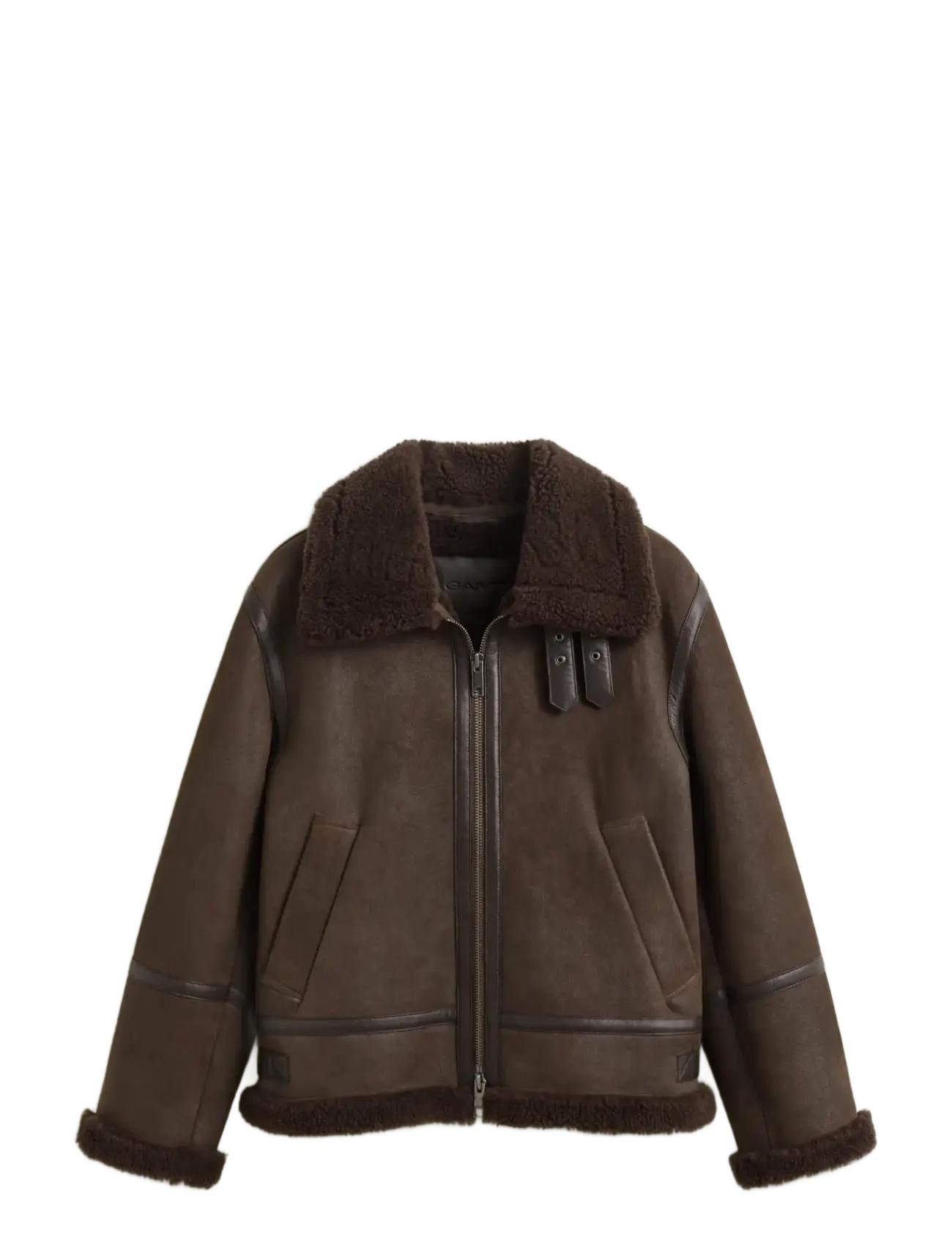 Gant - CLASSIC SHEARLING JACKET - black brown - 1