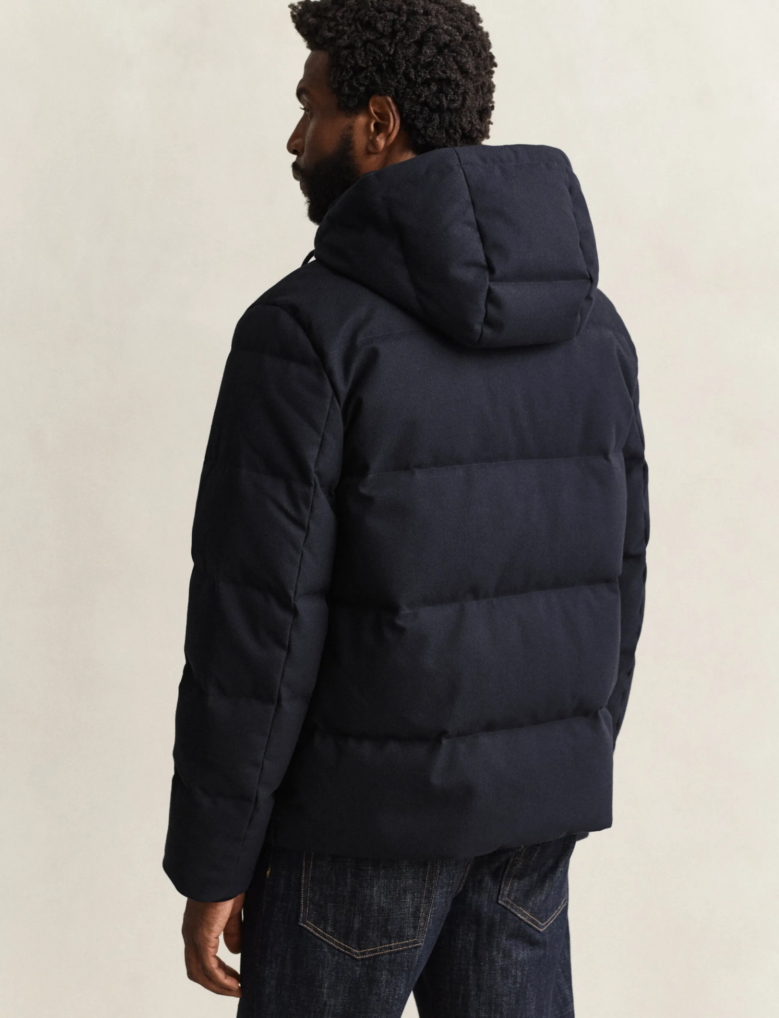 Gant - FLANNEL DOWN JACKET - voodriga jakid - evening blue - 2