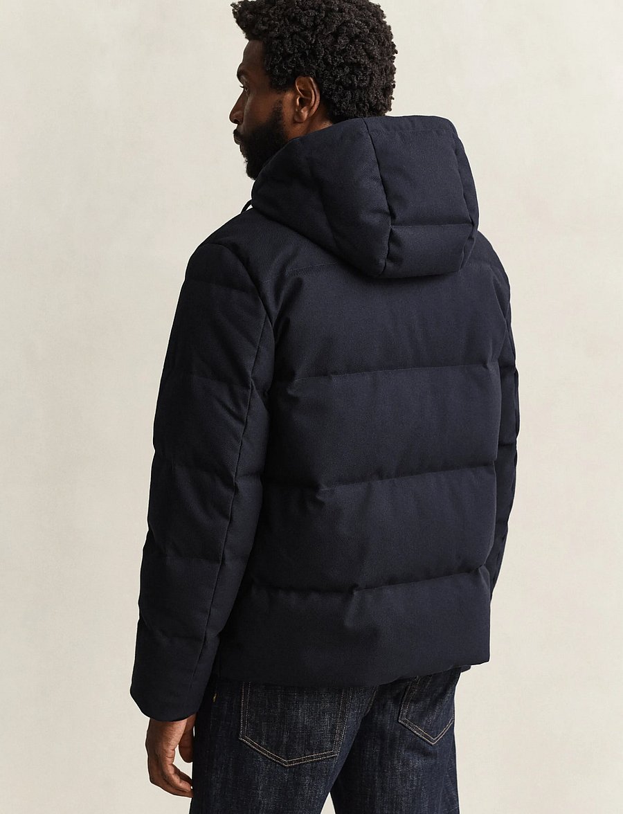Gant - FLANNEL DOWN JACKET - voodriga jakid - evening blue - 2