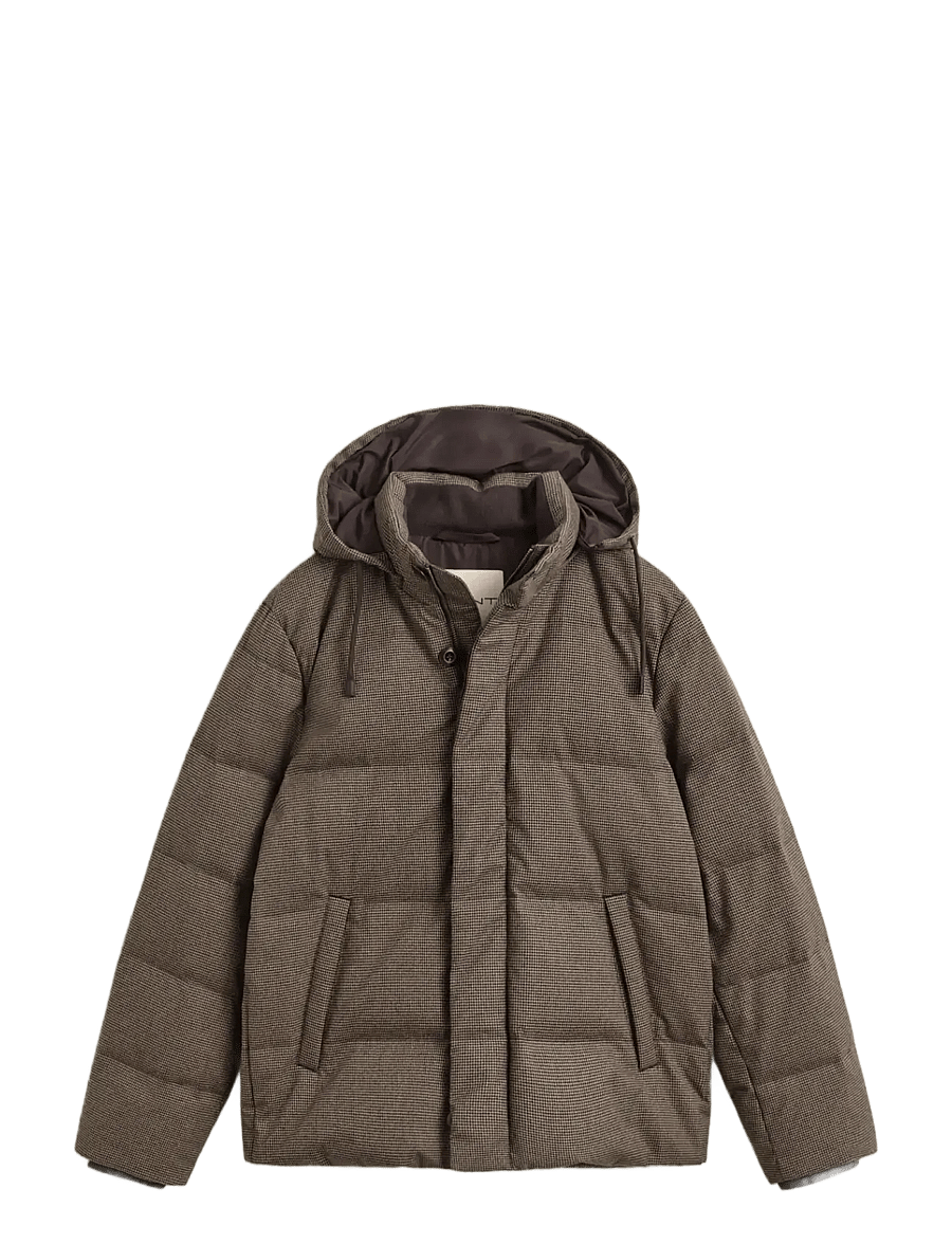 Gant - FLANNEL DOWN JACKET - gefütterte jacken - light taupe - 1