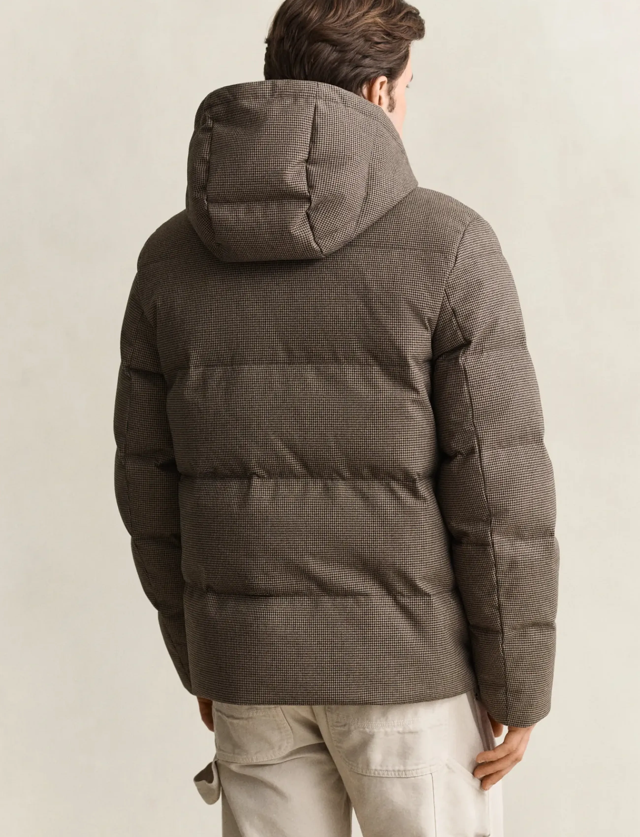 Gant - FLANNEL DOWN JACKET - gefütterte jacken - light taupe - 2