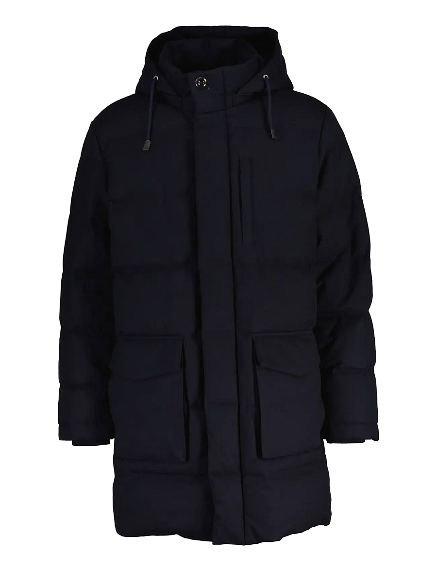 Gant - FLANNEL DOWN MID LENGTH JKT - evening blue - 1