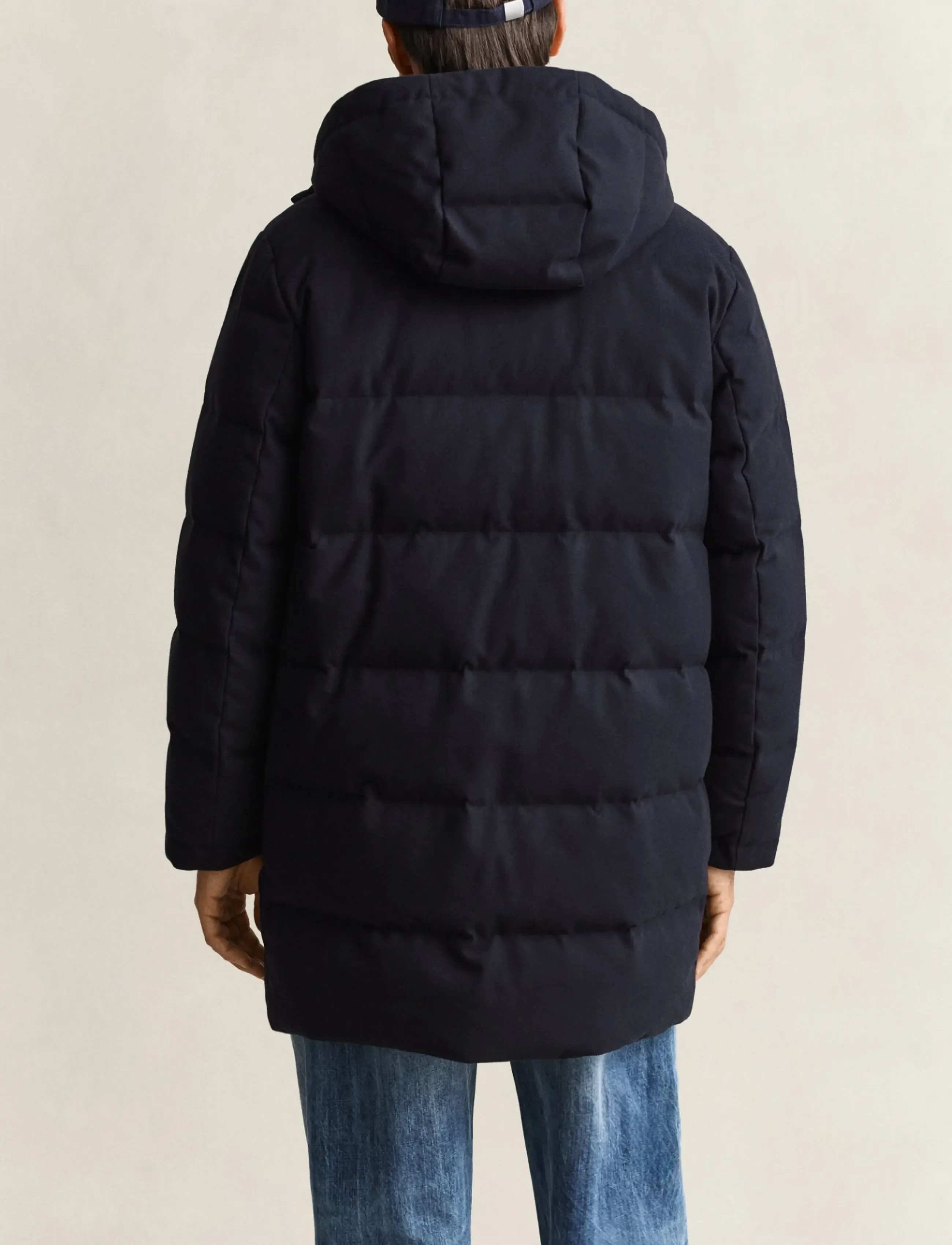Gant - FLANNEL DOWN MID LENGTH JKT - evening blue - 2