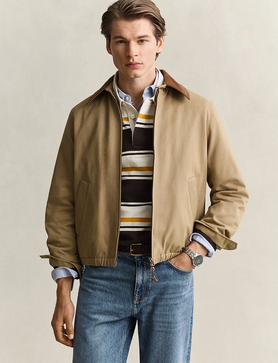 Gant - MOLESKIN HARRINGTON JACKET - leichte jacken - light taupe - 0