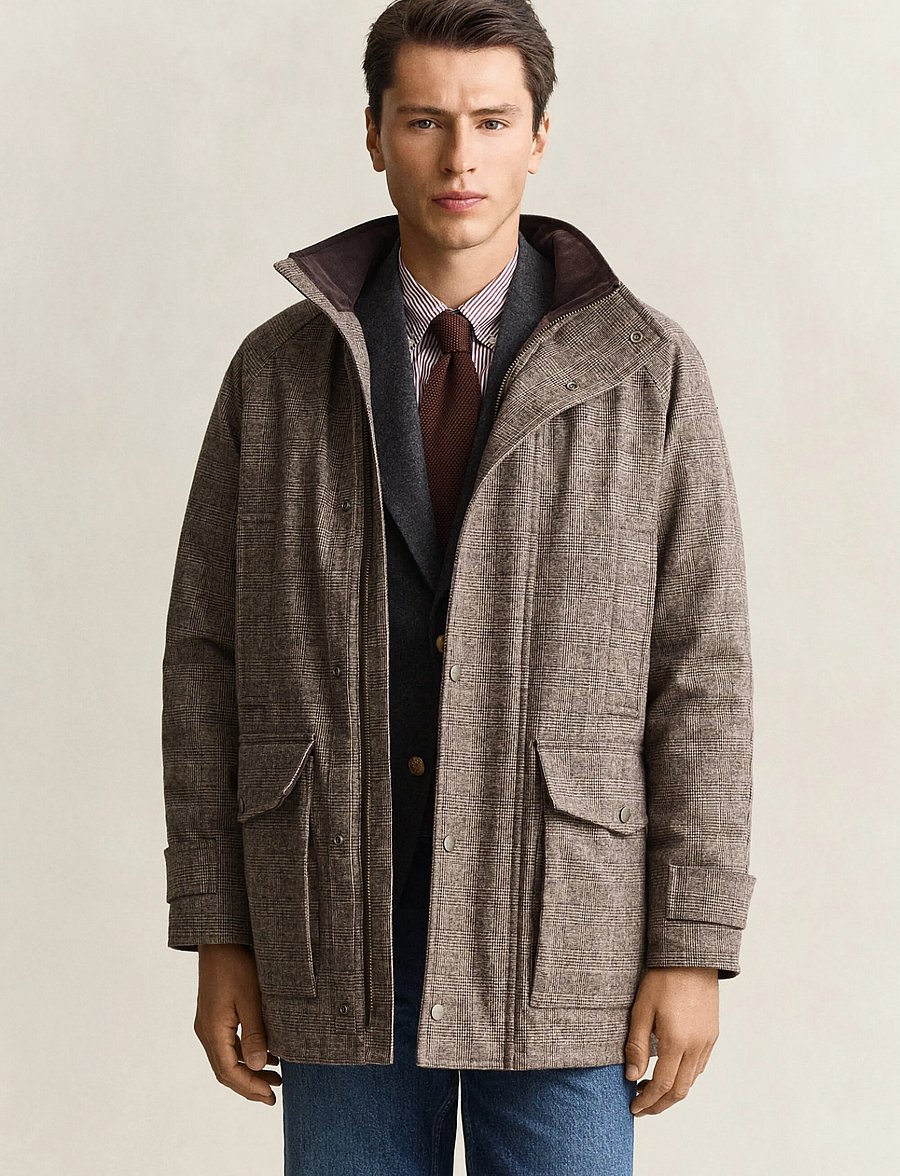 Gant - WOOL BLEND DOUBLE DECKER - wool jackets - faded taupe - 0