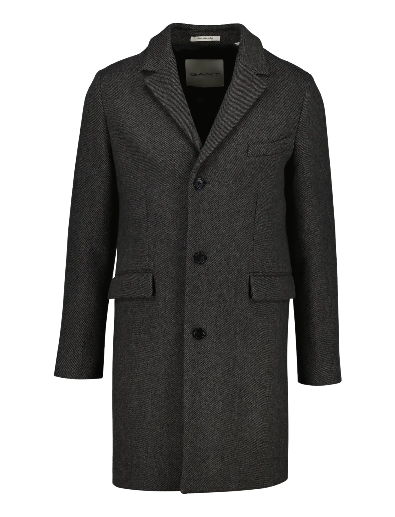 Gant - CLASSIC TWO-TONE WOOL COAT - black grey - 1