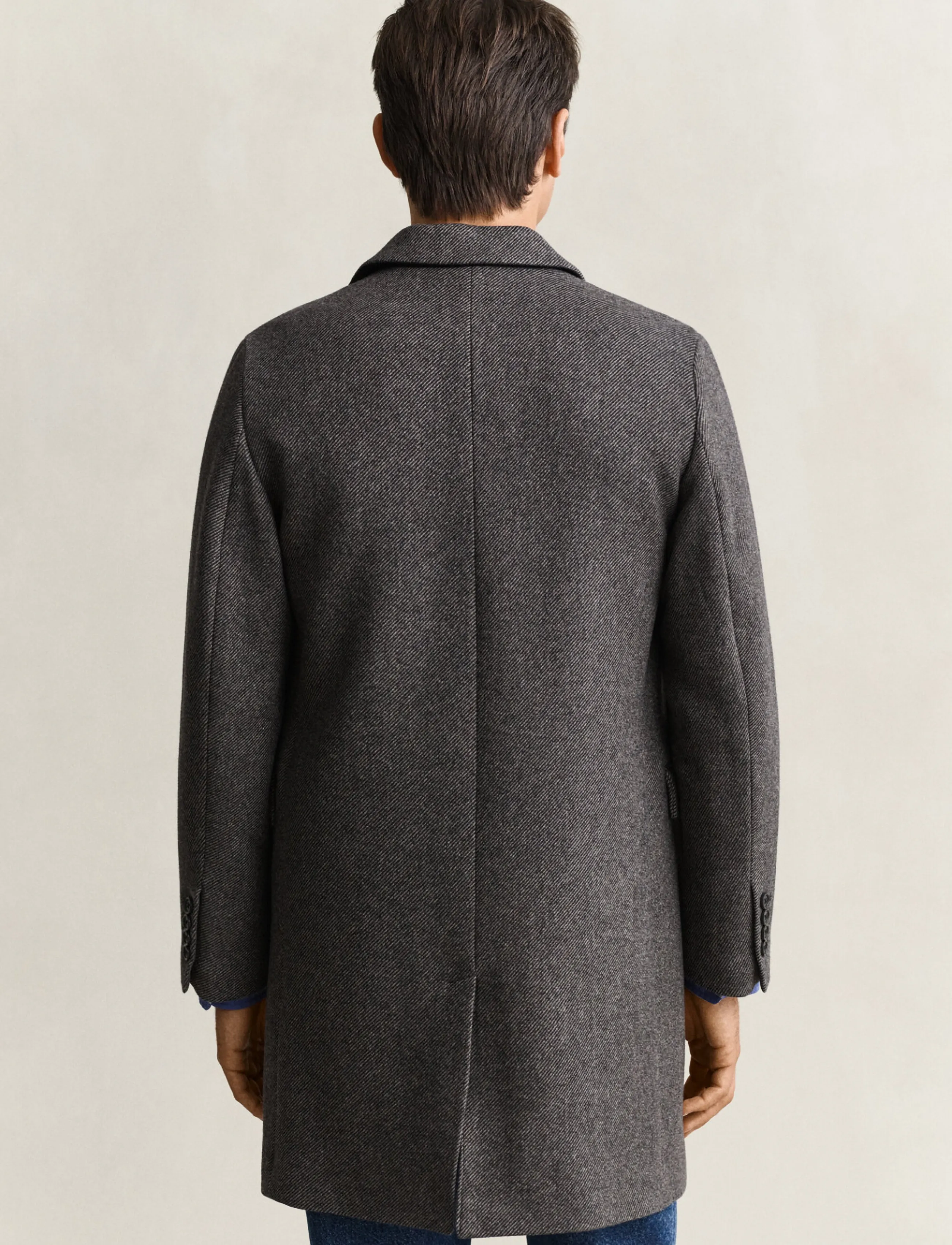 Gant - CLASSIC TWO-TONE WOOL COAT - black grey - 2