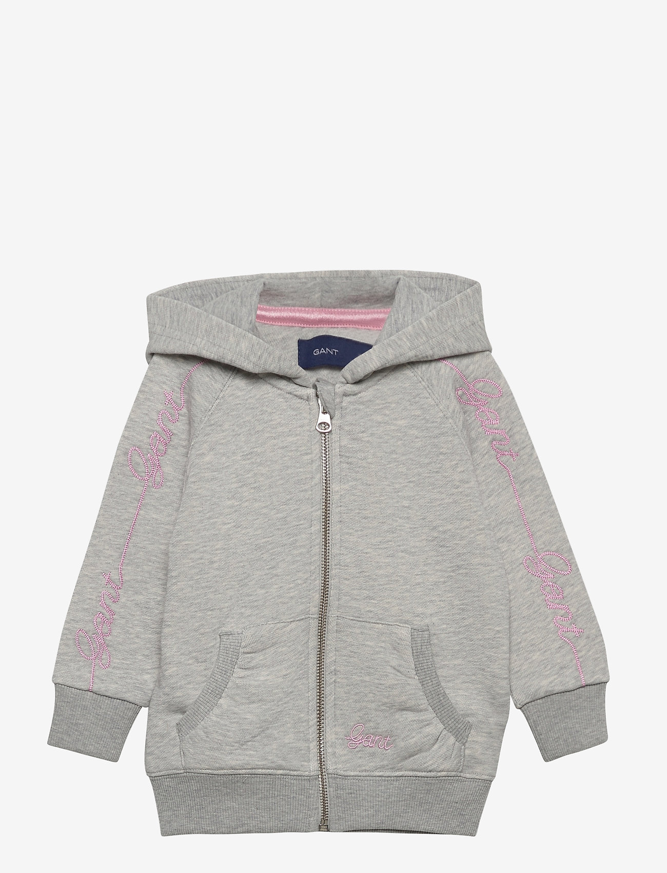GANT - D1. SCRIPT HOODIE - light grey melange - 0