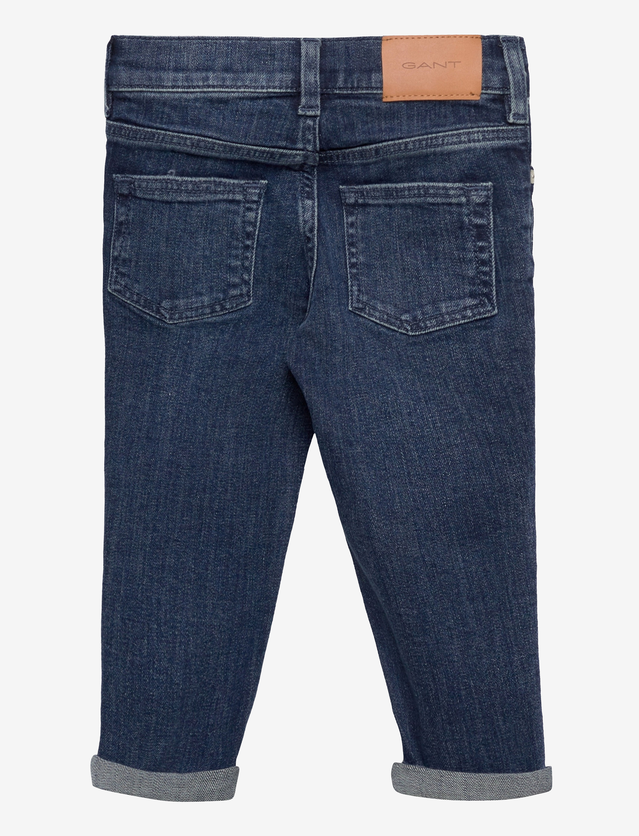 GANT - D1. SCRIPT JEANS - mid blue worn in - 1