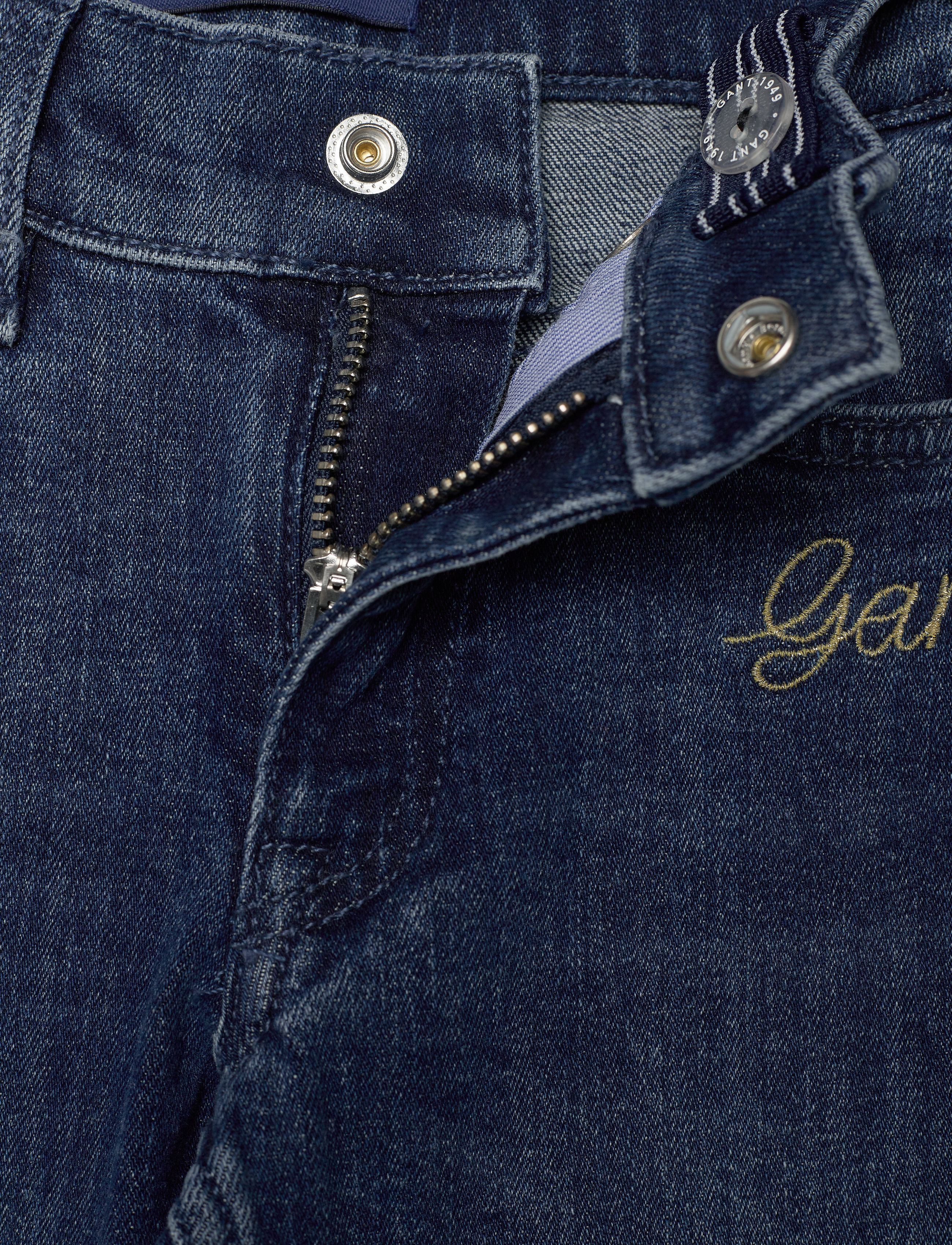 GANT - D1. SCRIPT JEANS - mid blue worn in - 3