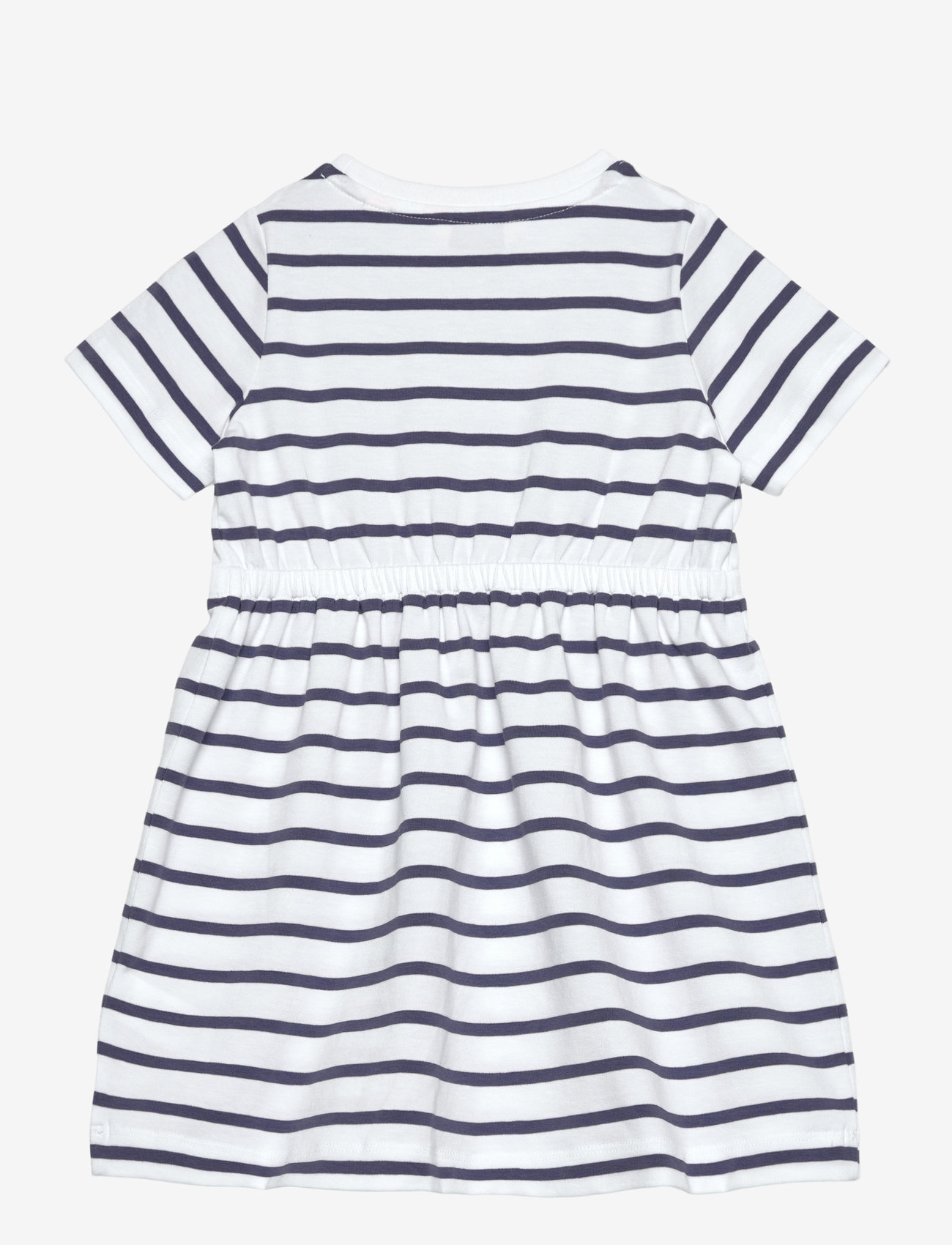 GANT - STRIPED T-SHIRT DRESS - sukienki codzienne z krótkim rękawem - dusty navy - 1