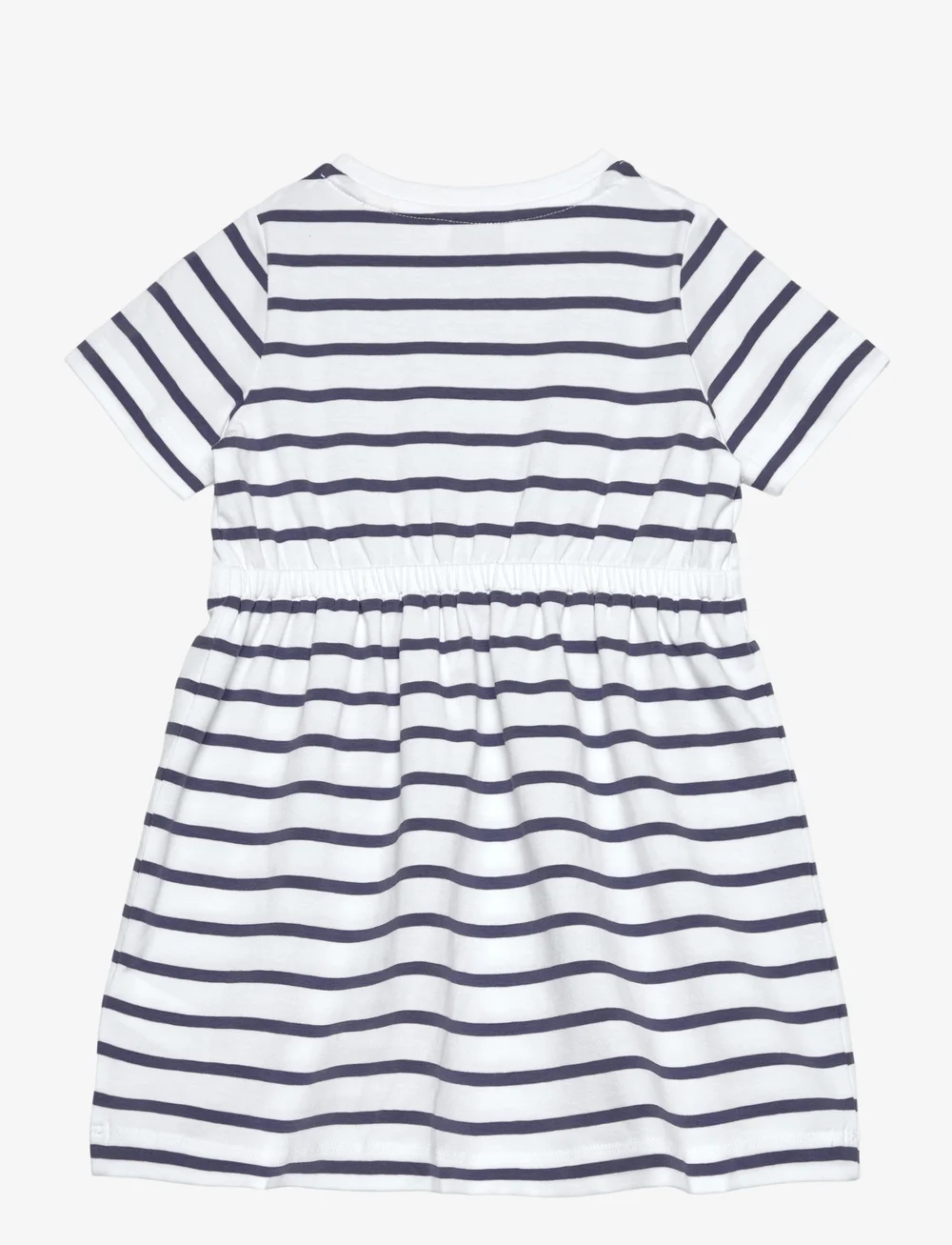 GANT - STRIPED T-SHIRT DRESS - kortärmade vardagsklänningar - dusty navy - 1