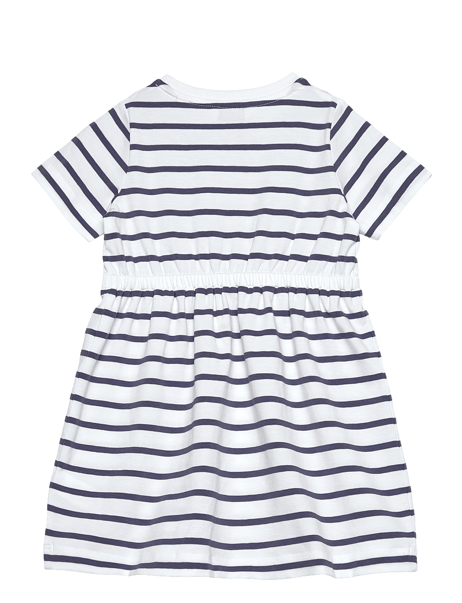 Gant - STRIPED T-SHIRT DRESS - robes décontractées à manches courtes - dusty navy - 1