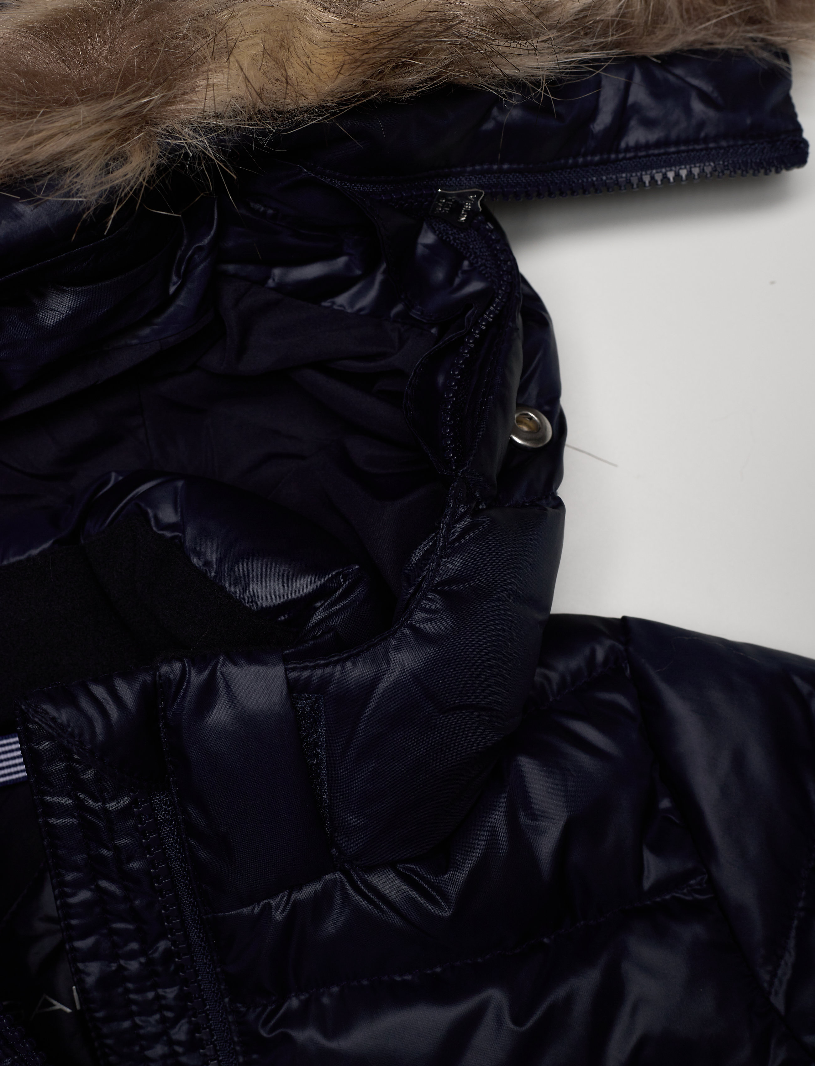 GANT - D1. GANT FAUX FUR PUFFER JACKET - evening blue - 4