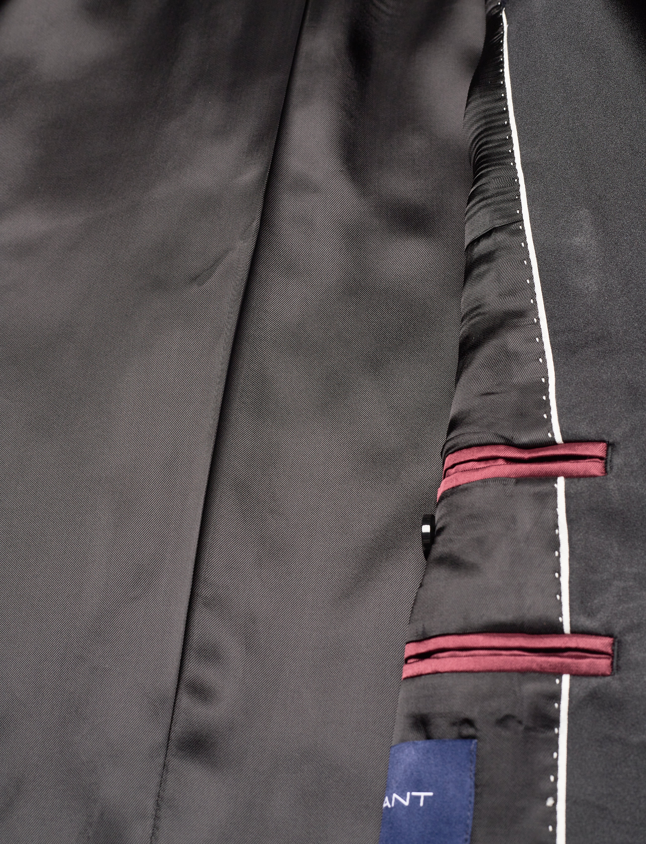 GANT - D2. SLIM CHECK TUXEDO JACKET - port red - 4