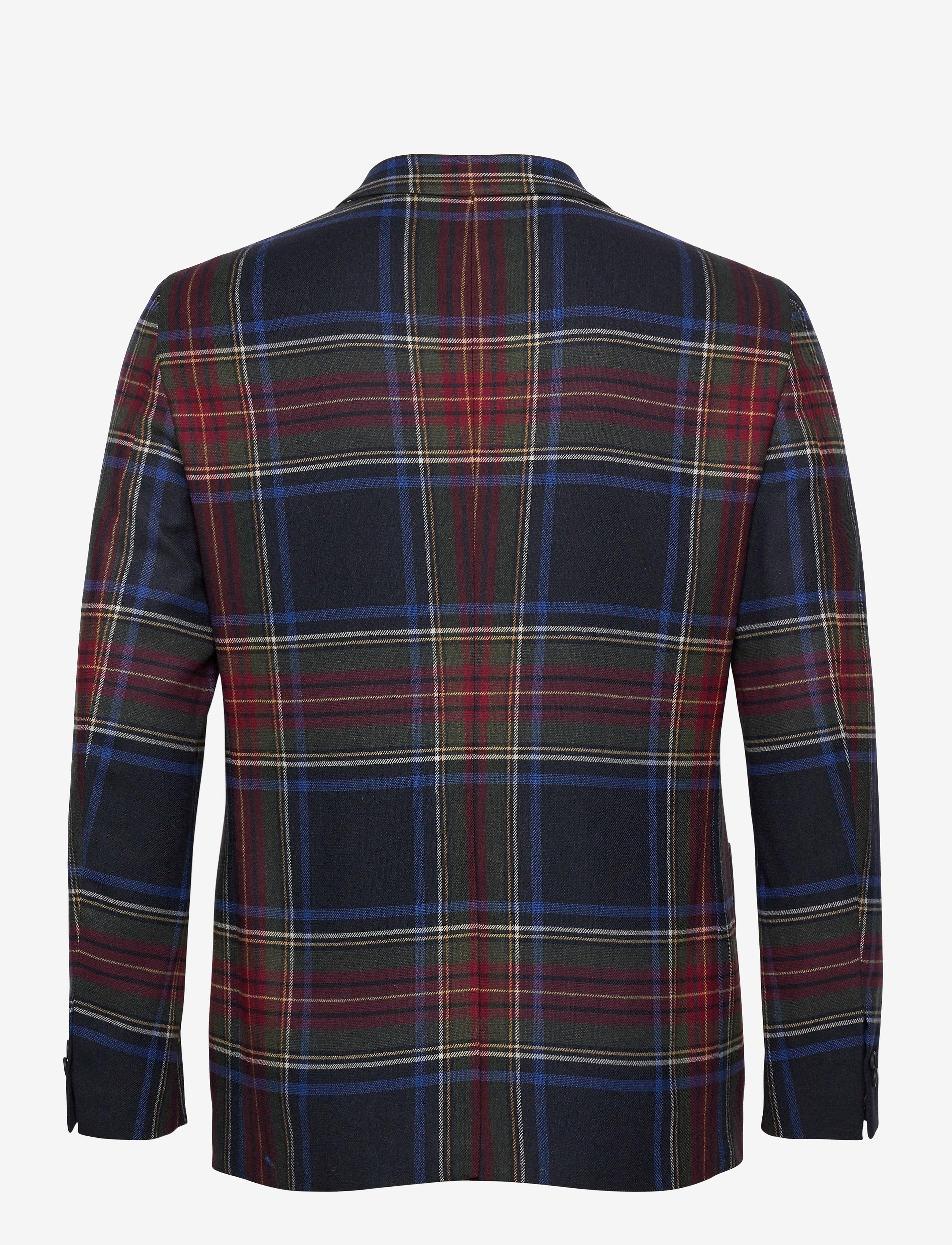 GANT - D2. SLIM FLANNEL TARTAN BLAZER - tartan green - 1