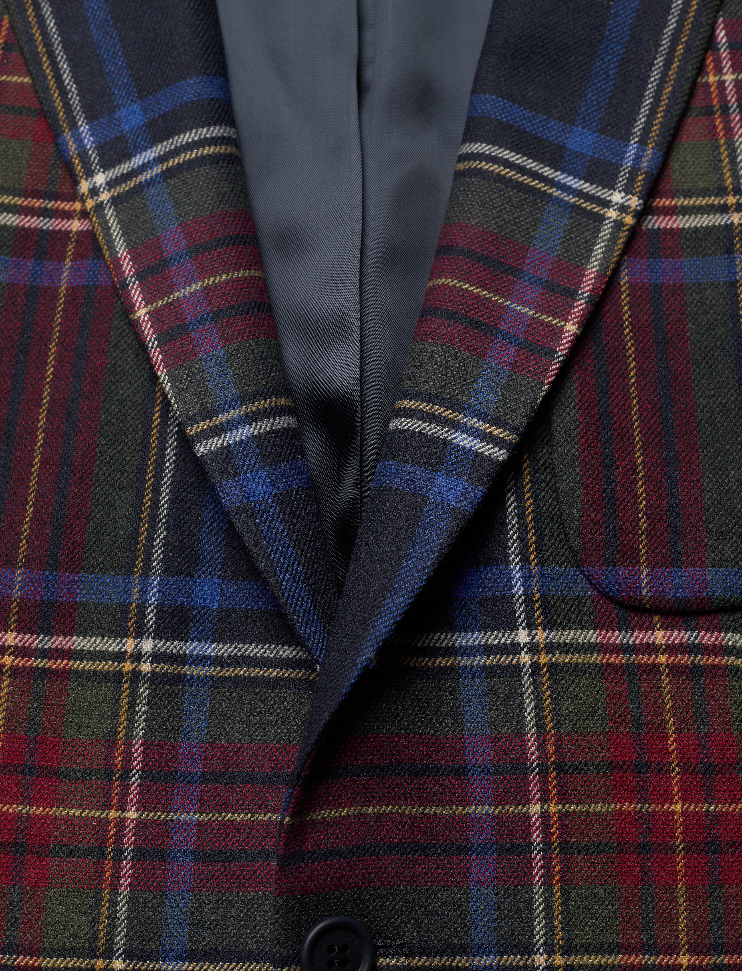 GANT - D2. SLIM FLANNEL TARTAN BLAZER - tartan green - 2