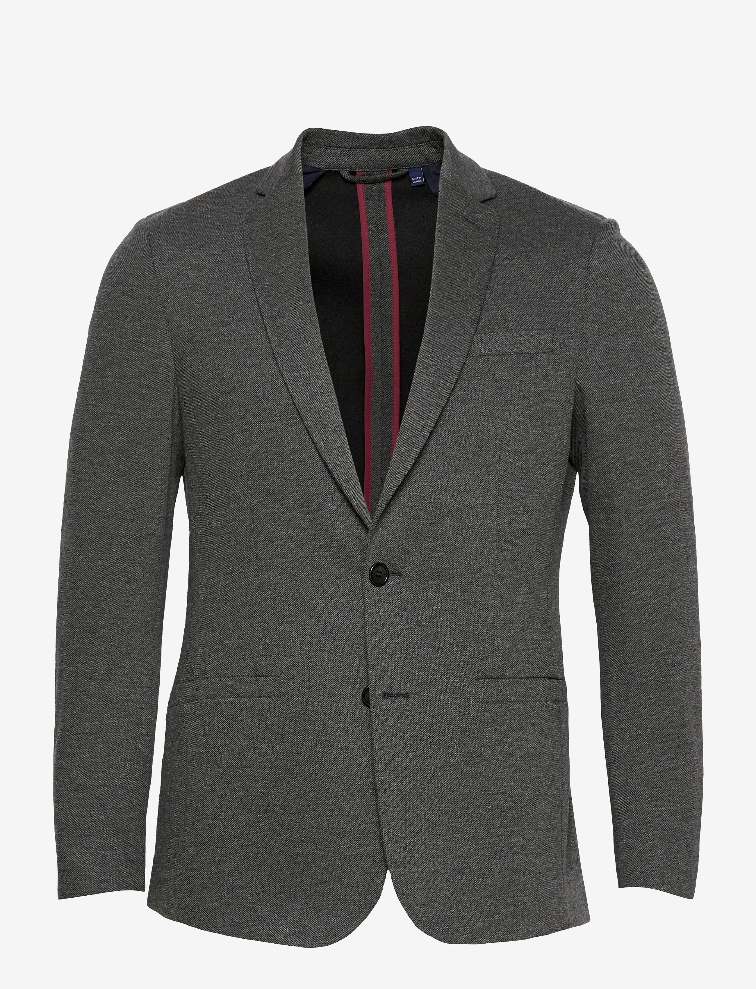 GANT - D1. SLIM JERSEY BLAZER - charcoal melange - 0