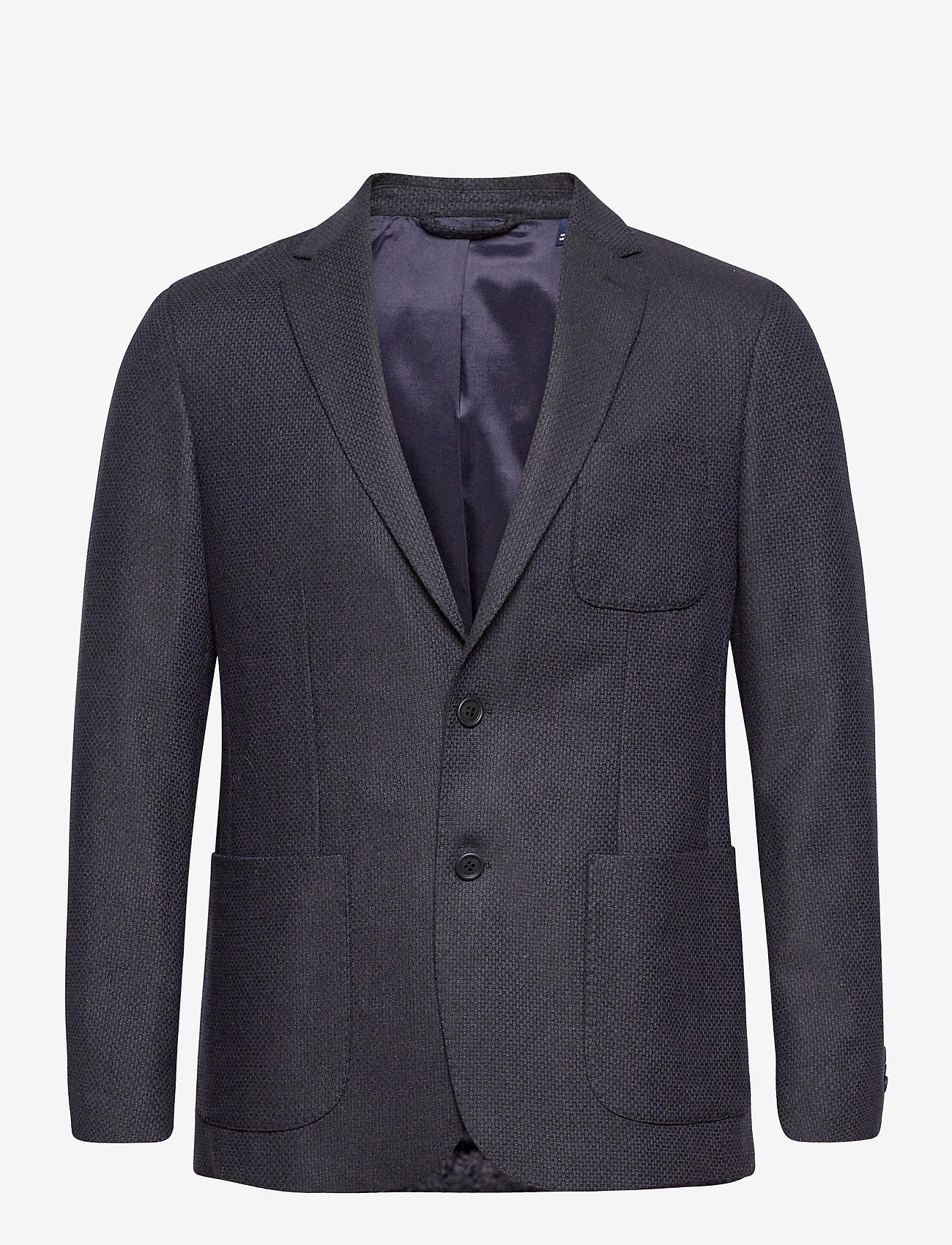 GANT - D1. SLIM STRUCTURED FLANNEL BLAZER - marine - 0