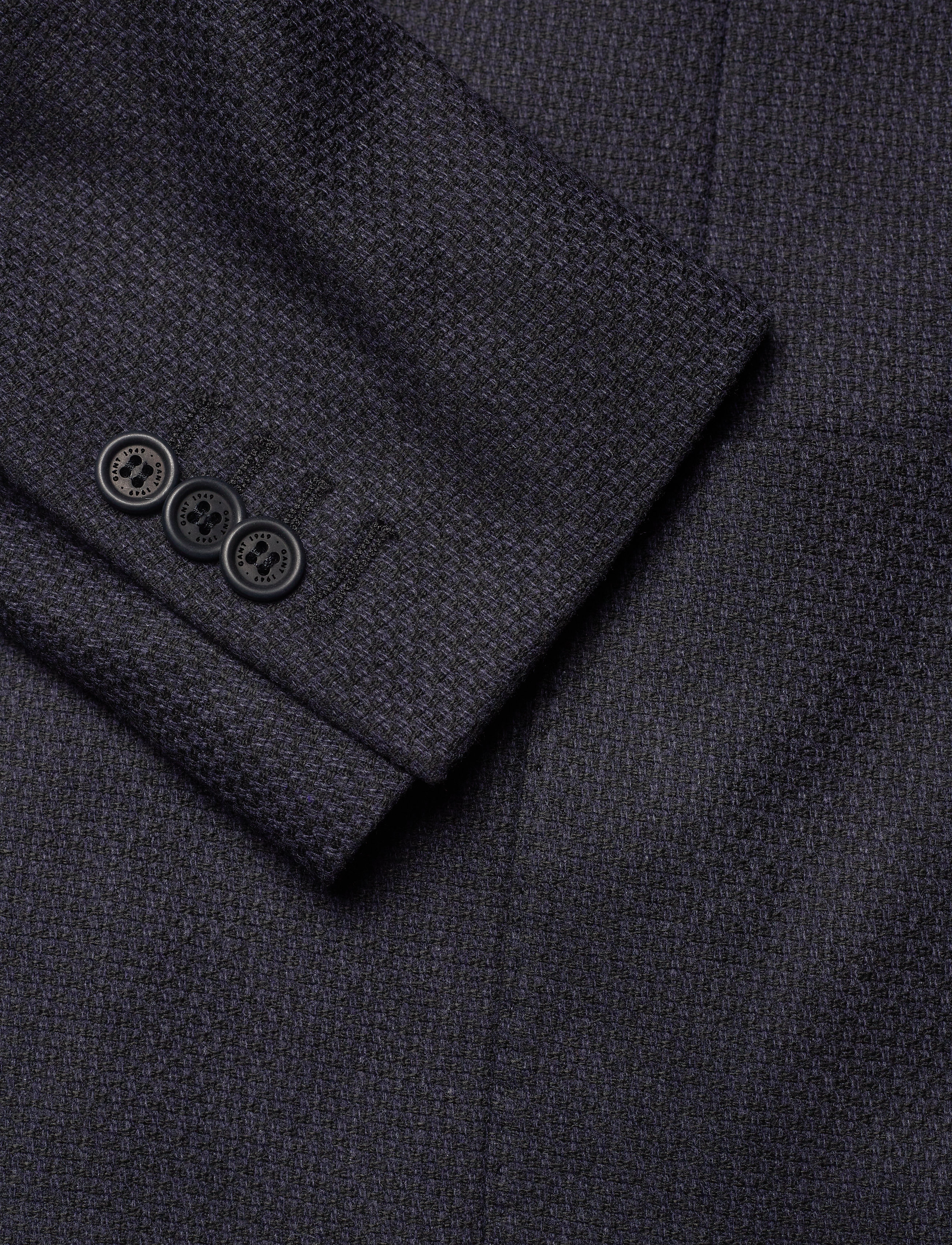 GANT - D1. SLIM STRUCTURED FLANNEL BLAZER - marine - 3