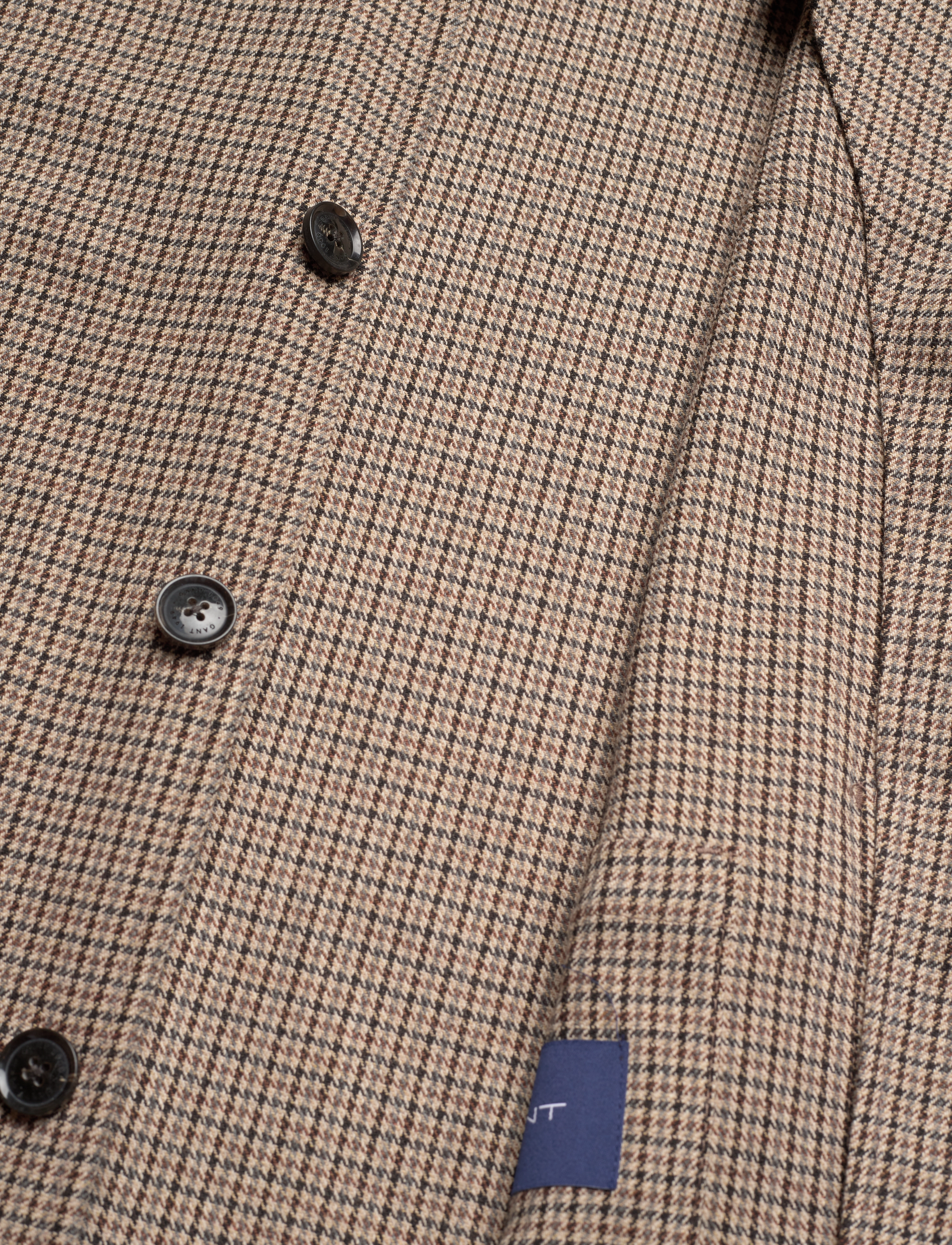 GANT - D2. CHECKED SMOCK JACKET - hazelwood beige - 4