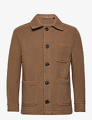 GANT - D1. SHORT WOOL JACKET - wool jackets - warm khaki - 0