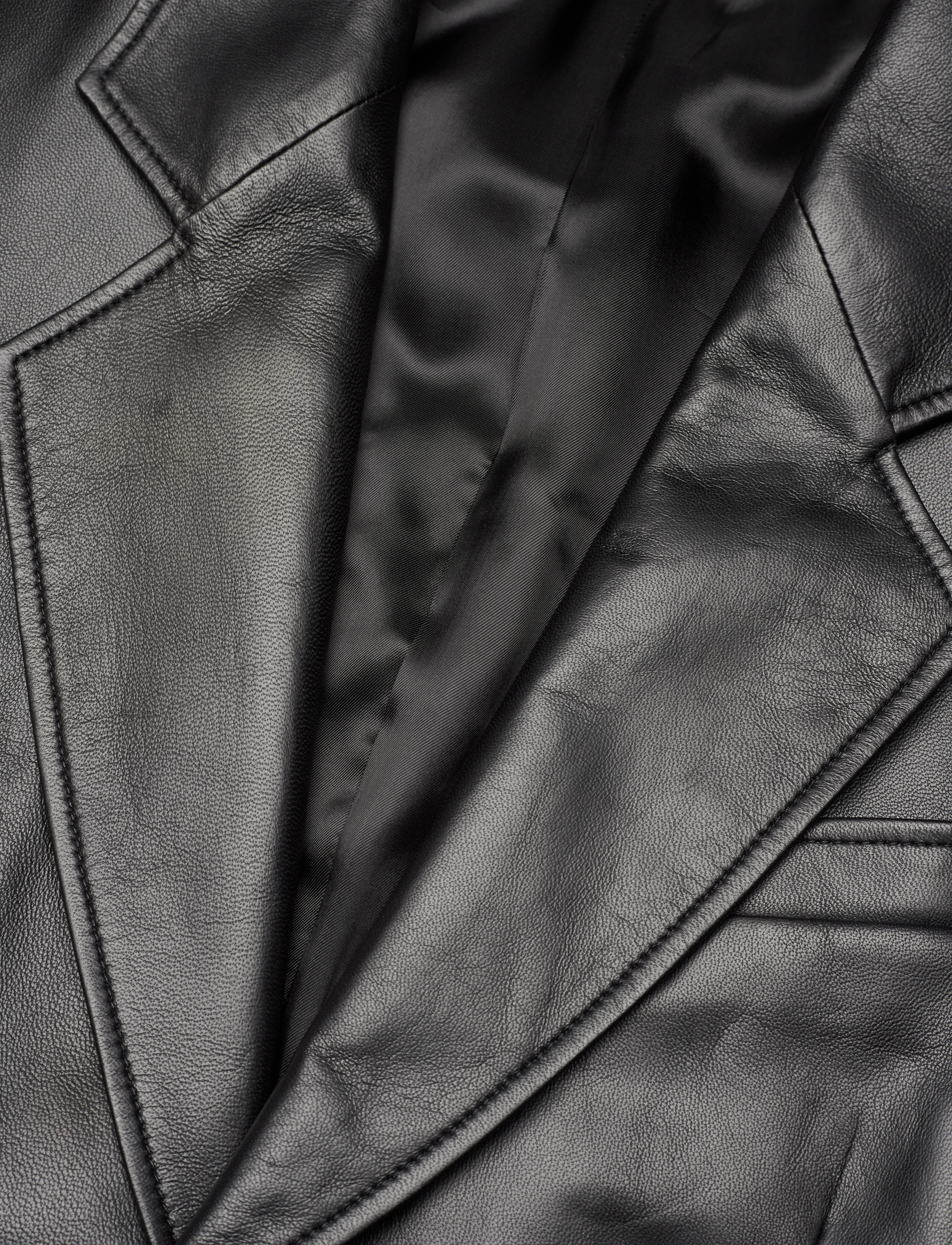 GANT - D2. OVERSIZED LEATHER BLAZER - black - 2
