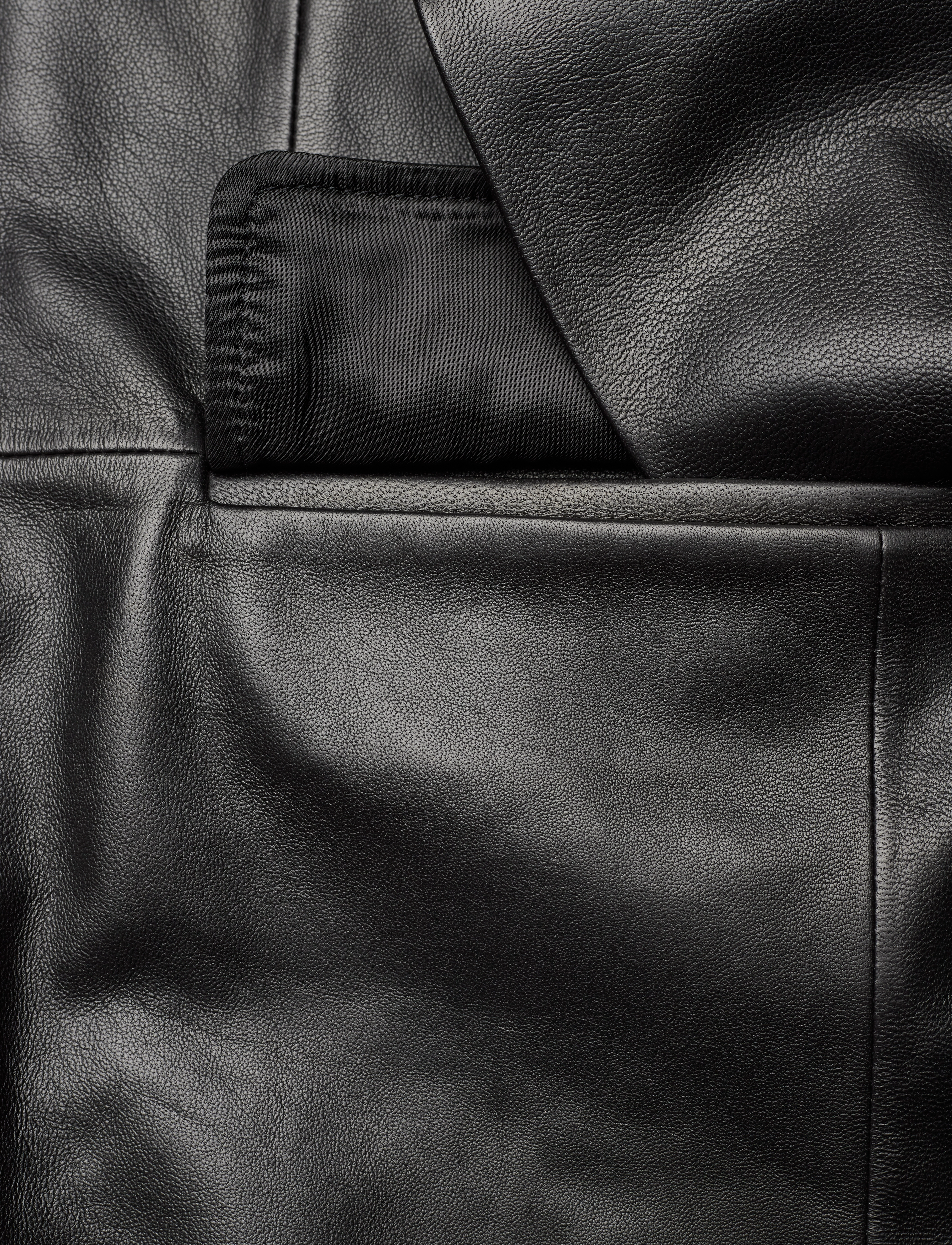 GANT - D2. OVERSIZED LEATHER BLAZER - black - 3