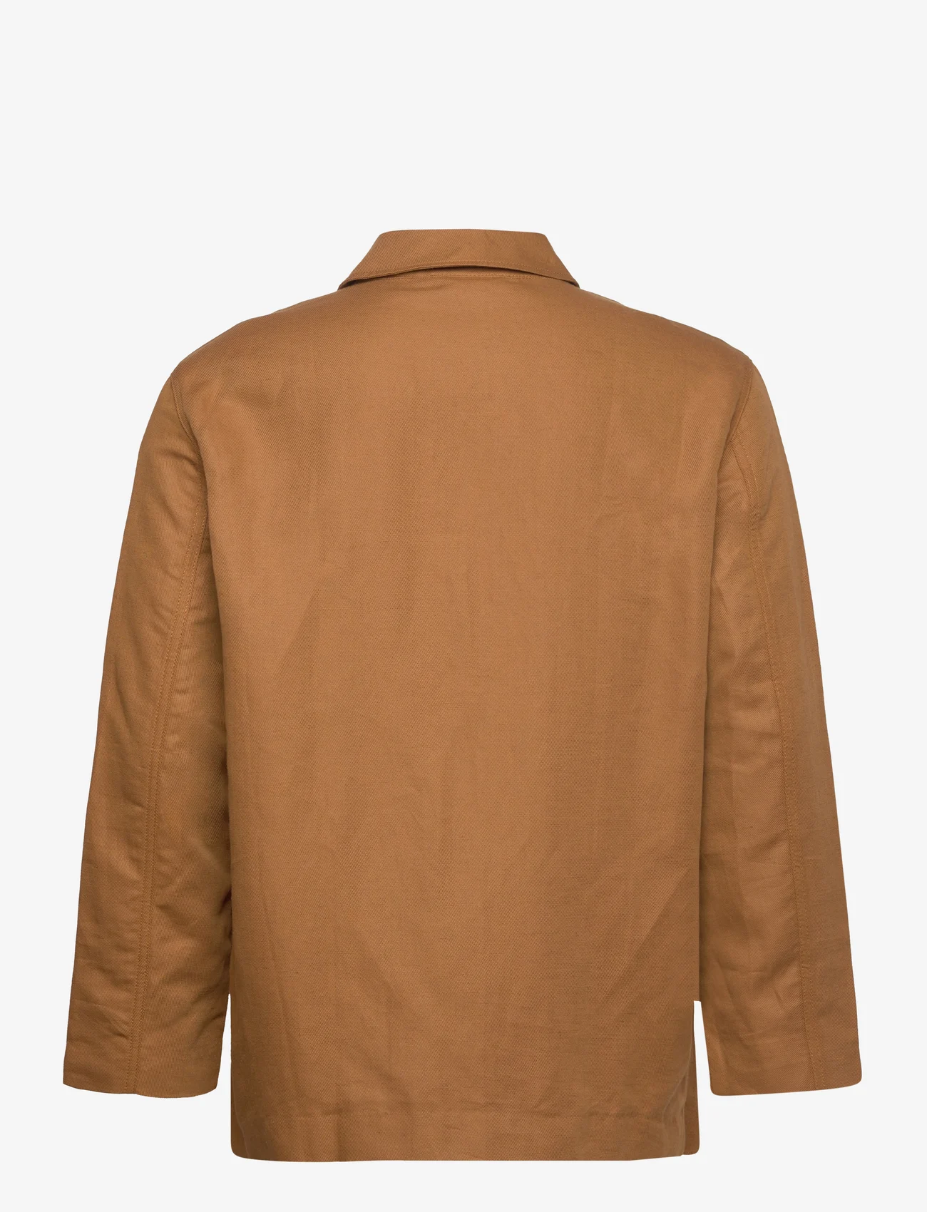 GANT - COTTON LINEN JACKET - spring jackets - suede brown - 1