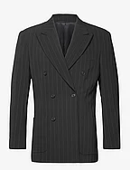 RELAXED DB PINSTRIPE SUIT BLAZER - NAVY